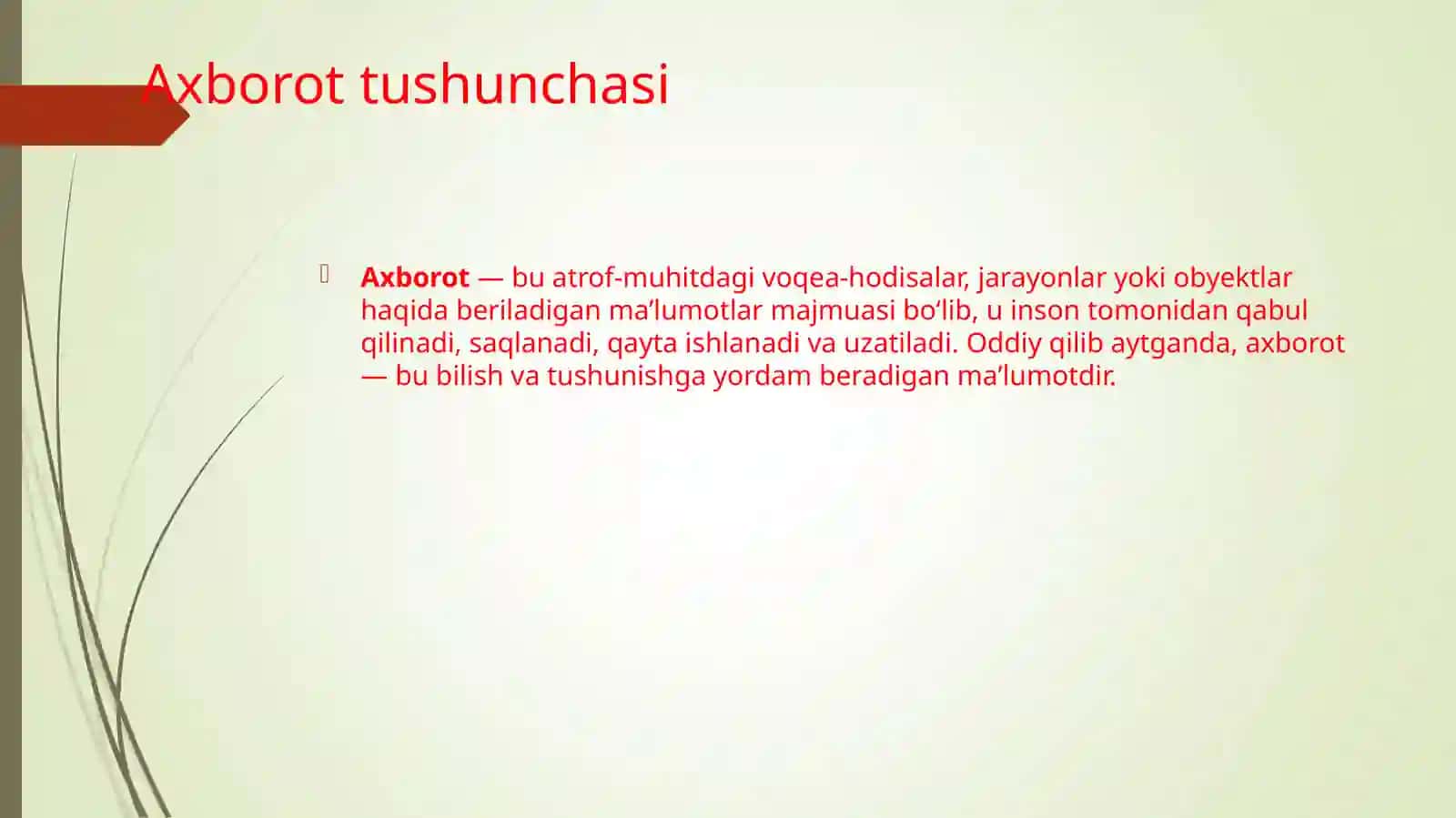 Axborot va malumot tushunchasi 4