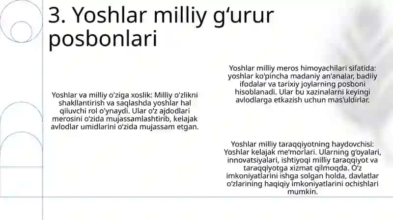 Milliy G'Oya Va Yoshlar Milliy Gu'Rur Va Or Nomusi 4