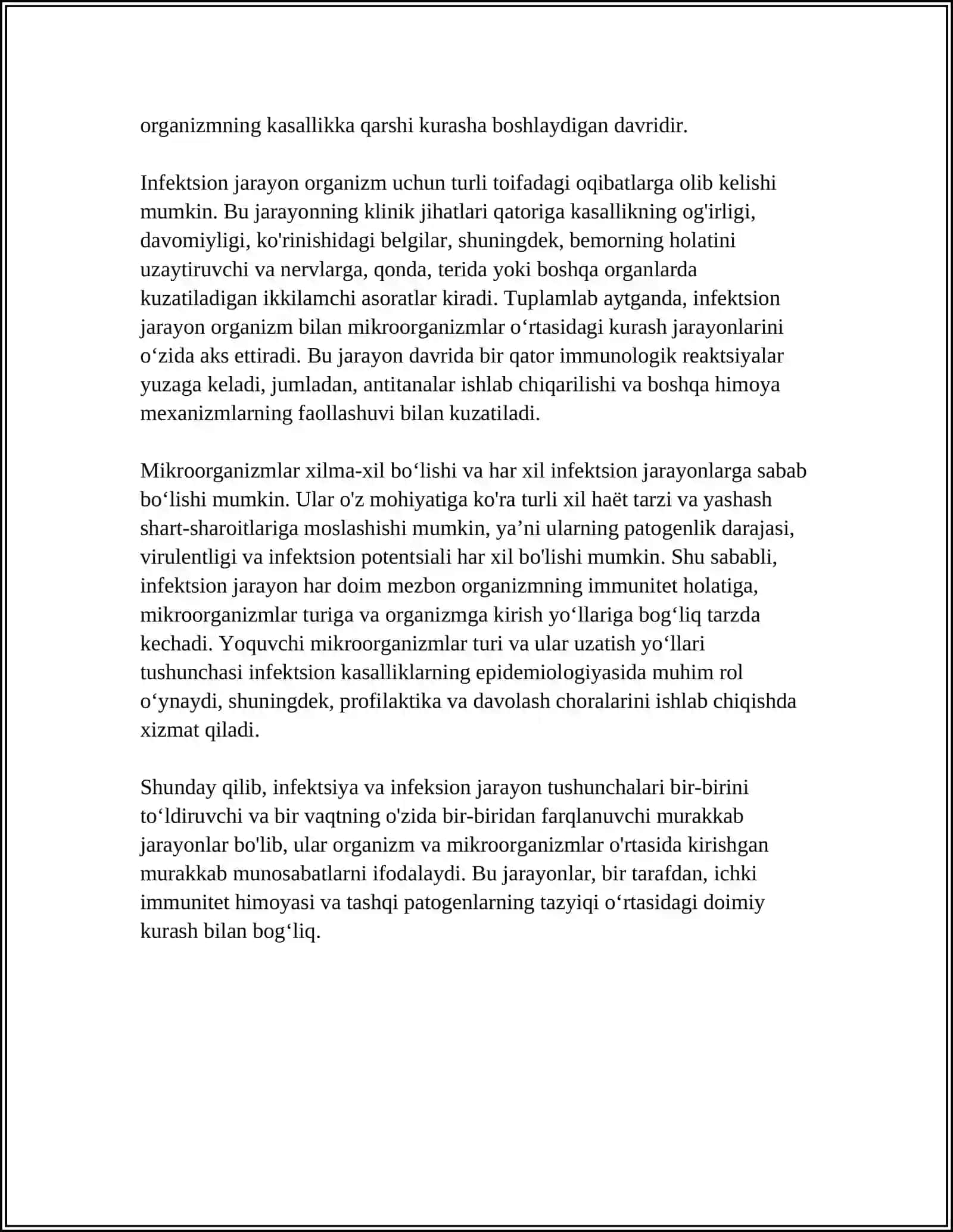 UMUMIY INFEKSION JARAYON HAQIDA TUSHUNCHA 4
