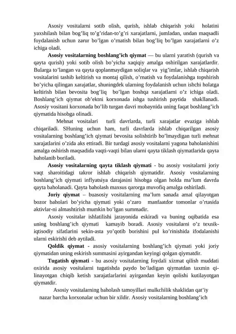 MAVZU. ASOSIY VOSITALAR VA NOMODDIY AKTIVLAR HISOBI 4