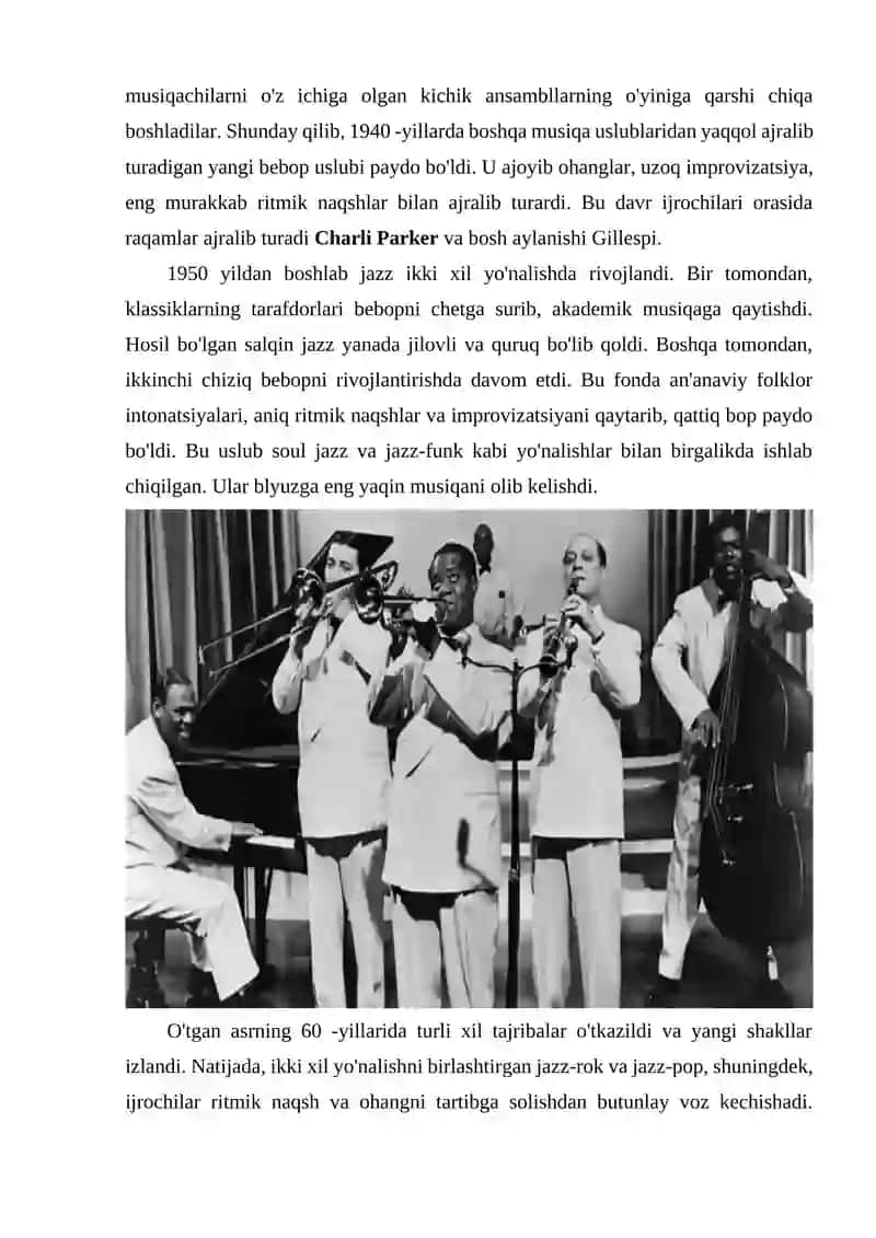 Jazz nima, jazz tarixi 4