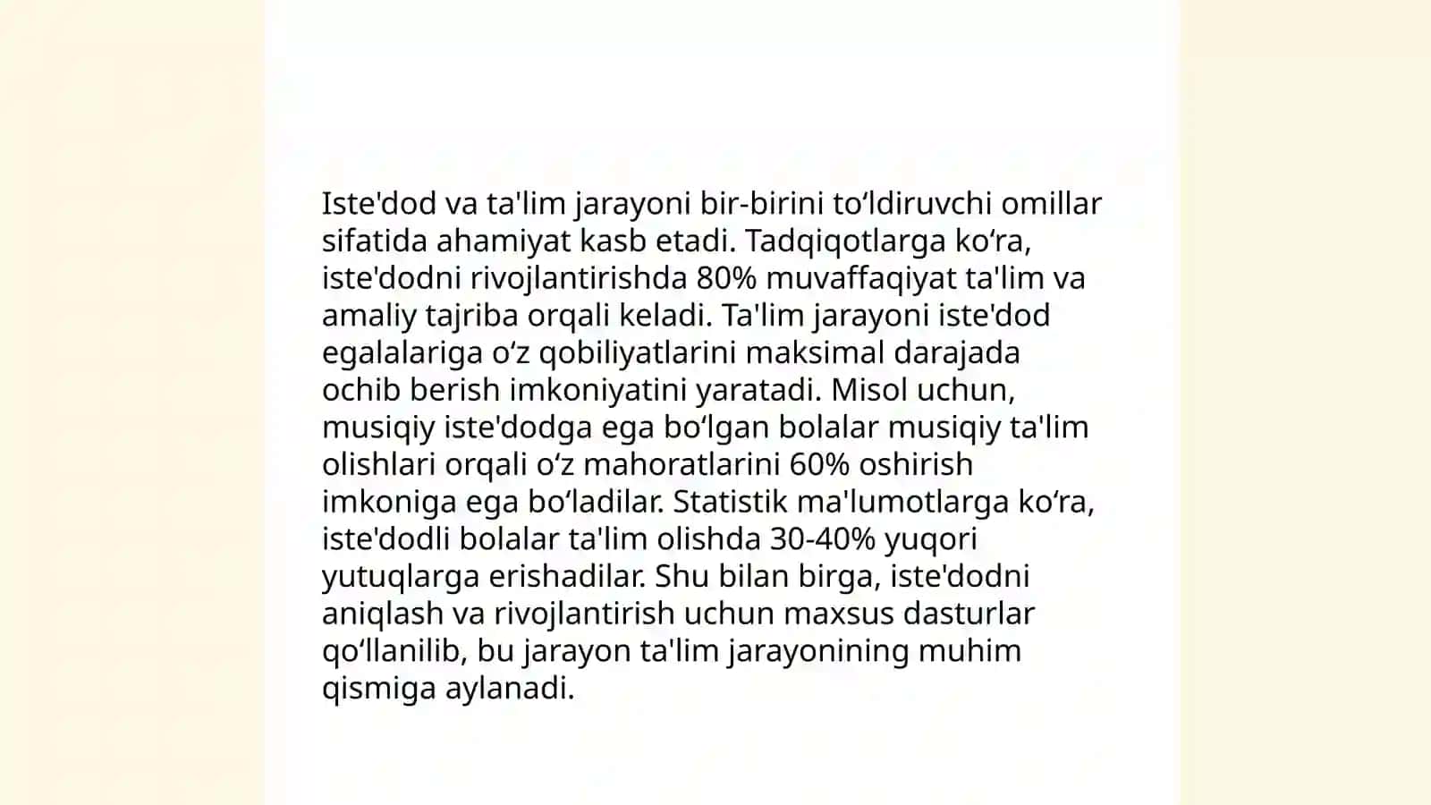 Qobiliyat, iste'dod va talant kabi psixologik xususiyatlar talaba shaxsini namoyon etuvchi muhim omil sifatida 4