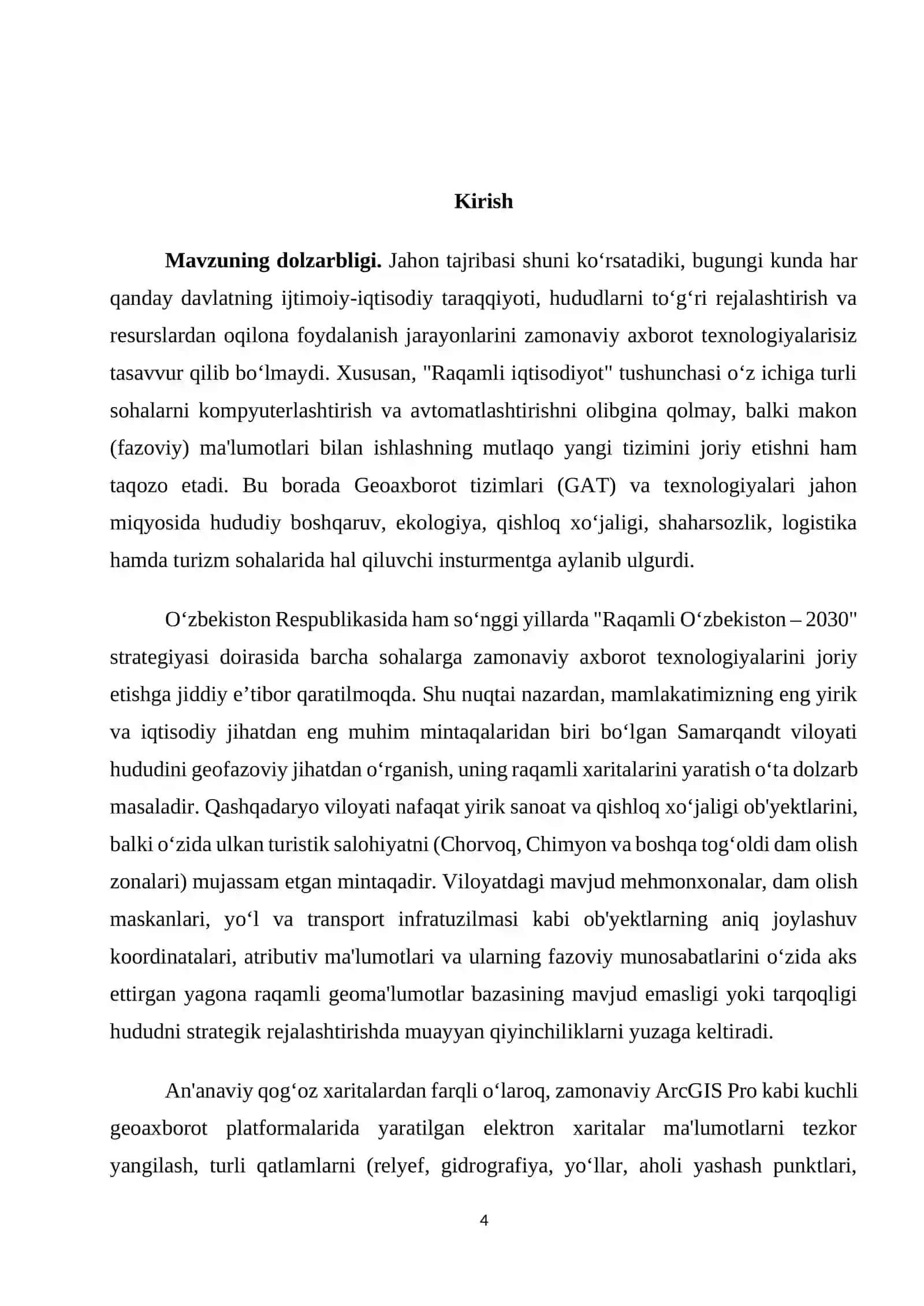ArcGIS Pro dasturida Qashqadaryo viloyati geo’malumotlarini to’plash va xaritalar tayyorlash 4
