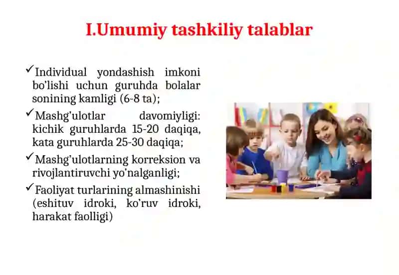 MTT da ENB bolalar bilan mashg’ulotlarni tashkilletish 4