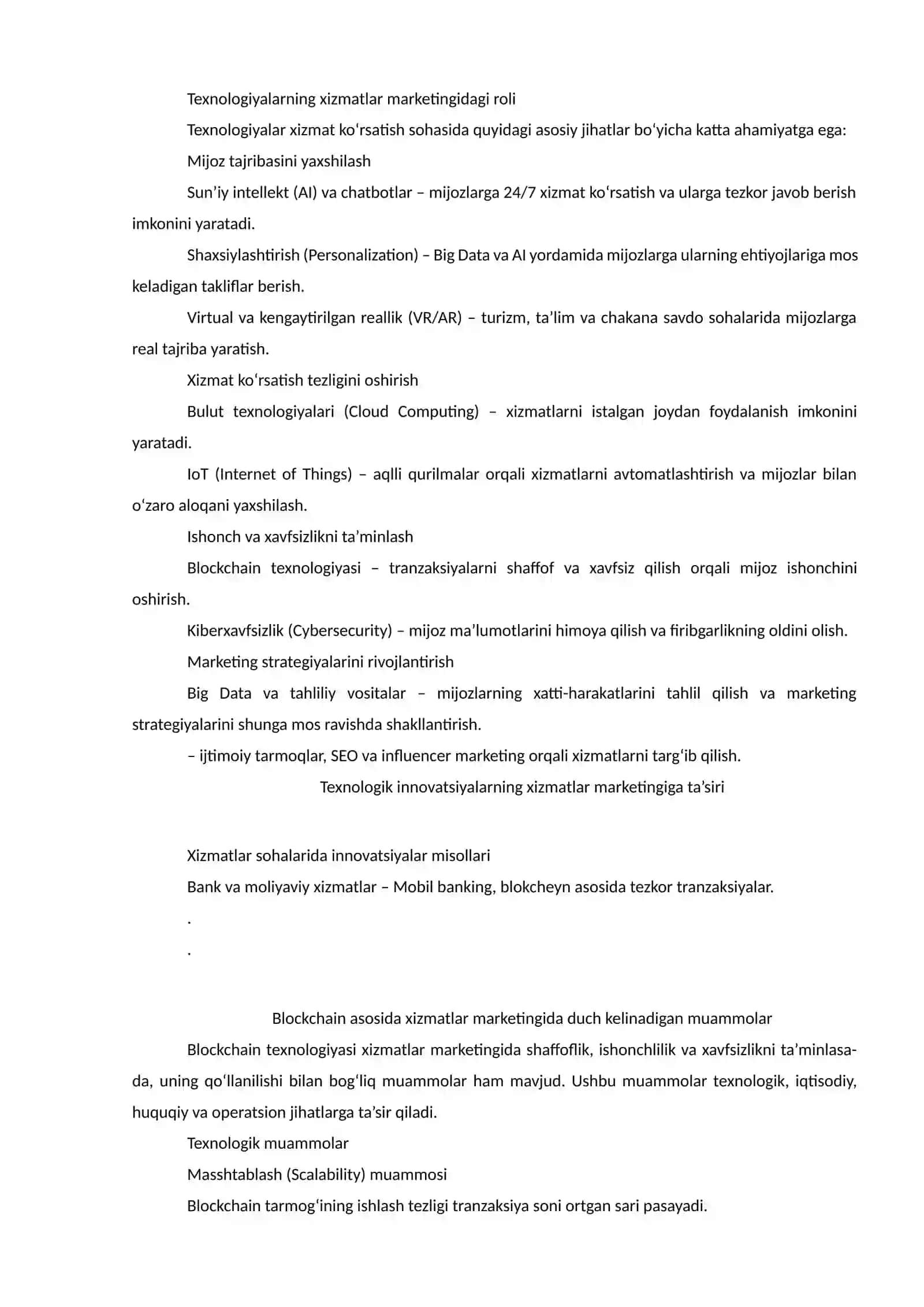 Xizmatlar marketingida blockchain texnologiyalarining roli 4