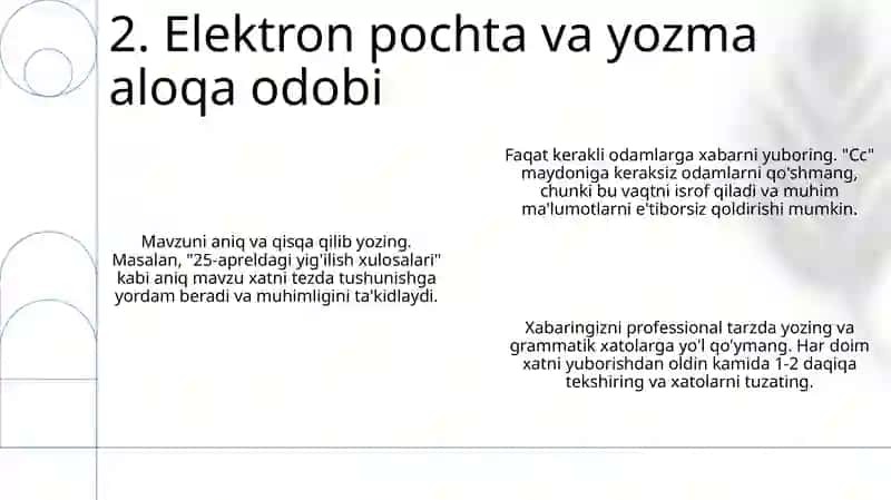 Kasbiy muloqot odobi 4