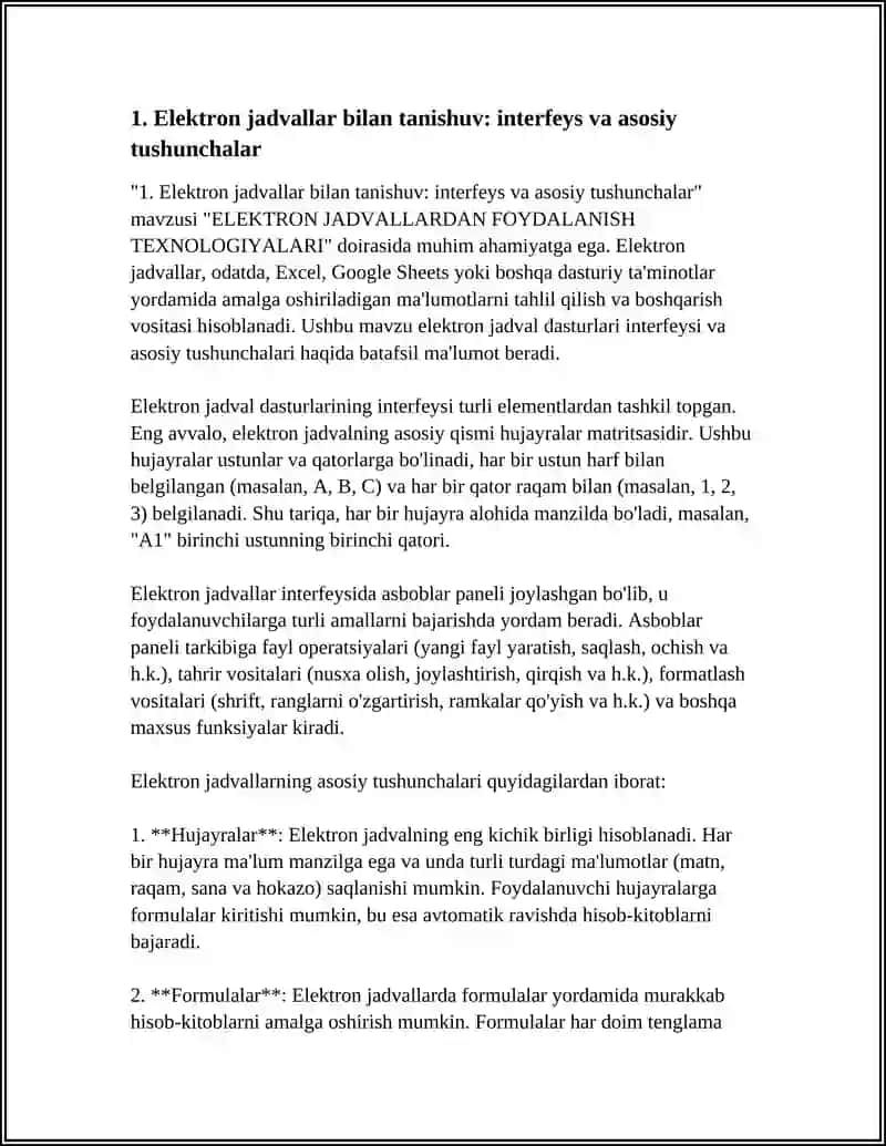 ELEKTRON JADVALLARDAN FOYDALANISH TEXNALOGIYALARI 4