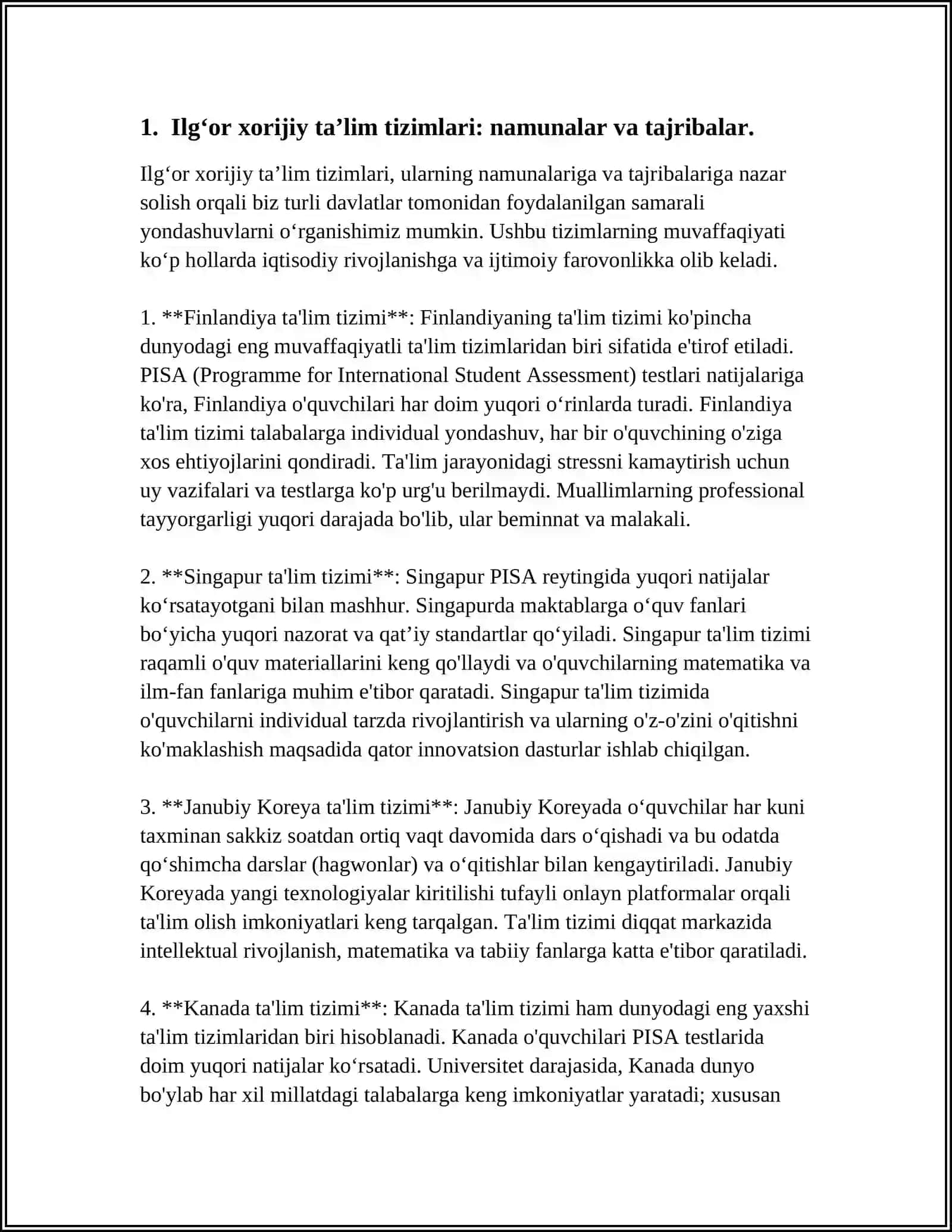 TALIM TIZIMNI ILĜOR XORIJIY TAJRIBALAR ASOSIDA TAKOMILLASHTRISH 4