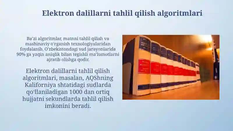 Huquqiy fanlar sohalariga oid masalalarga mos modellar va algoritmlar 4