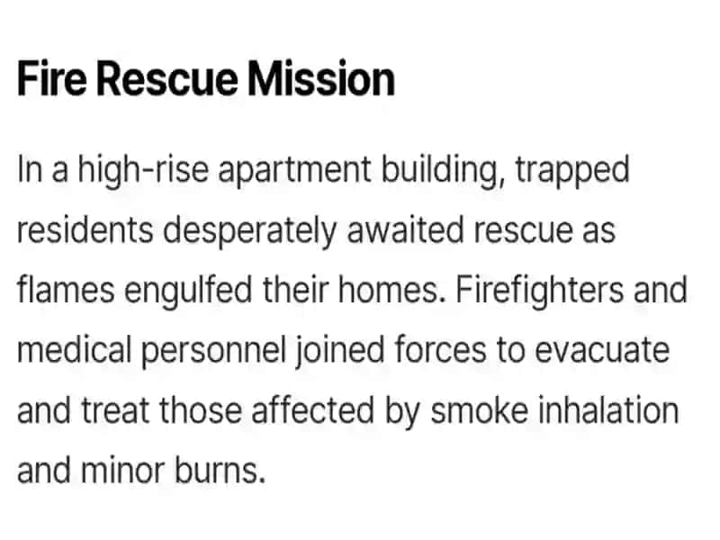 The report of a doctor writing the emergency cose happened in one of the following areas. 4