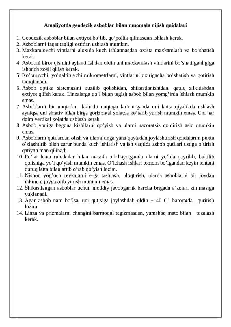 Geodeziya, kartografiya va kadastr yo`nalishi 4