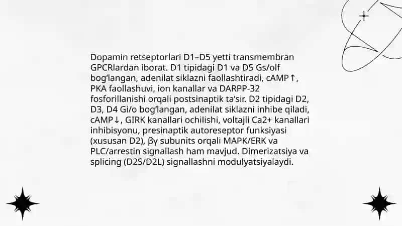 Dofamin va dofaminergik vositalar 4