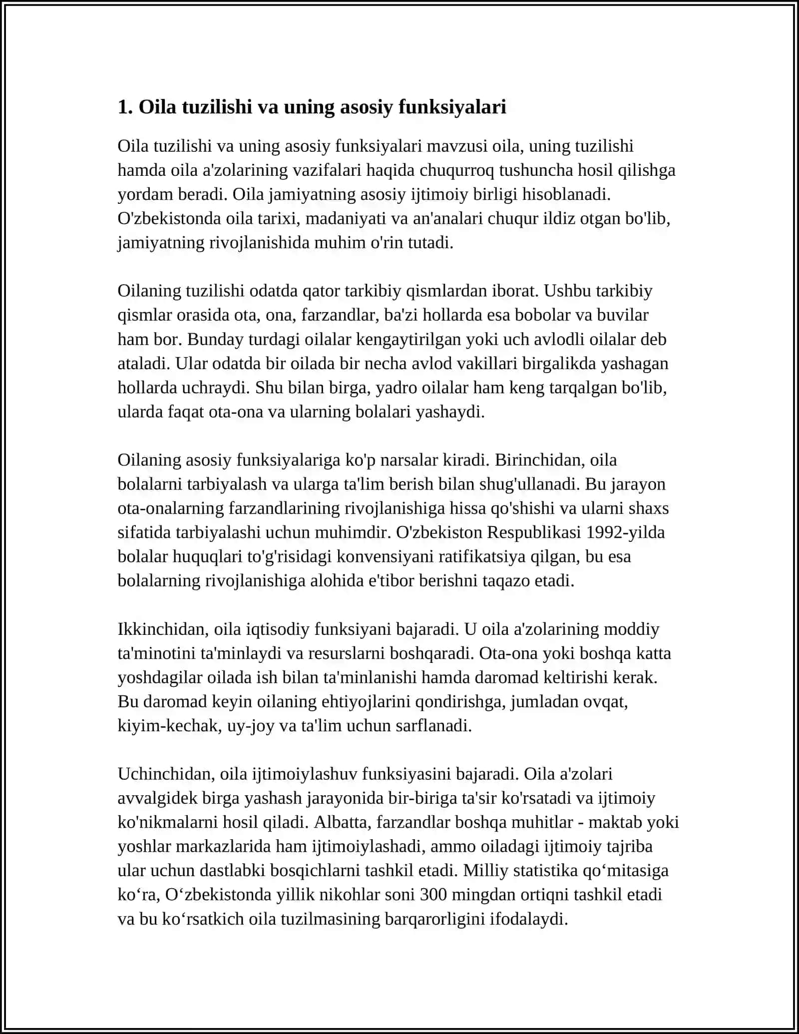 Oila tuzilishi va uning asosiy funksiyalari 4