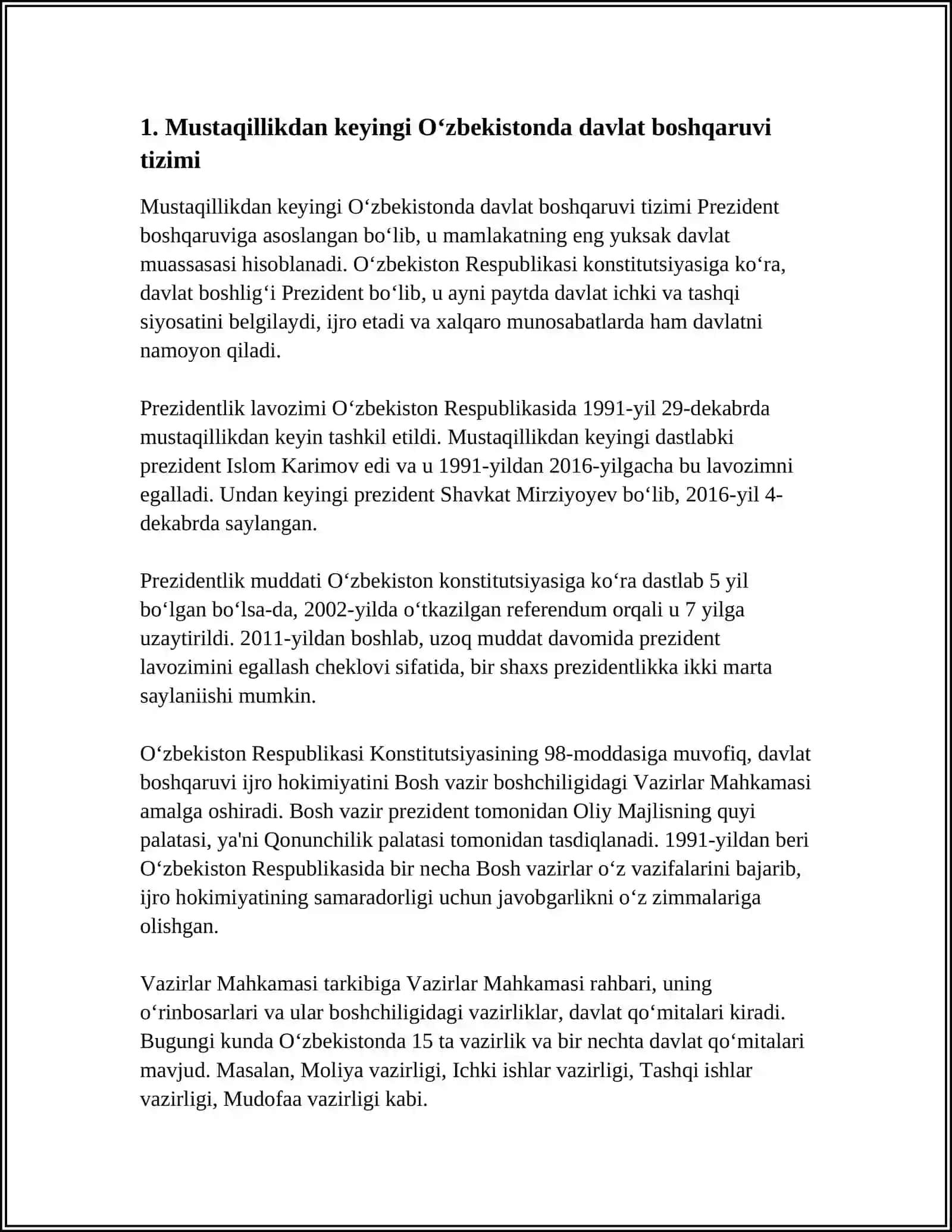 O‘ZBEKISTONDA MUSTAQIL HOKIMIYAT ORGANLARINING SHAKLLANISHI 4