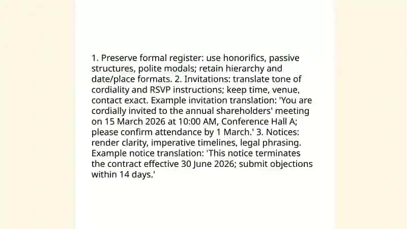 Translation of formal letters with examples 4