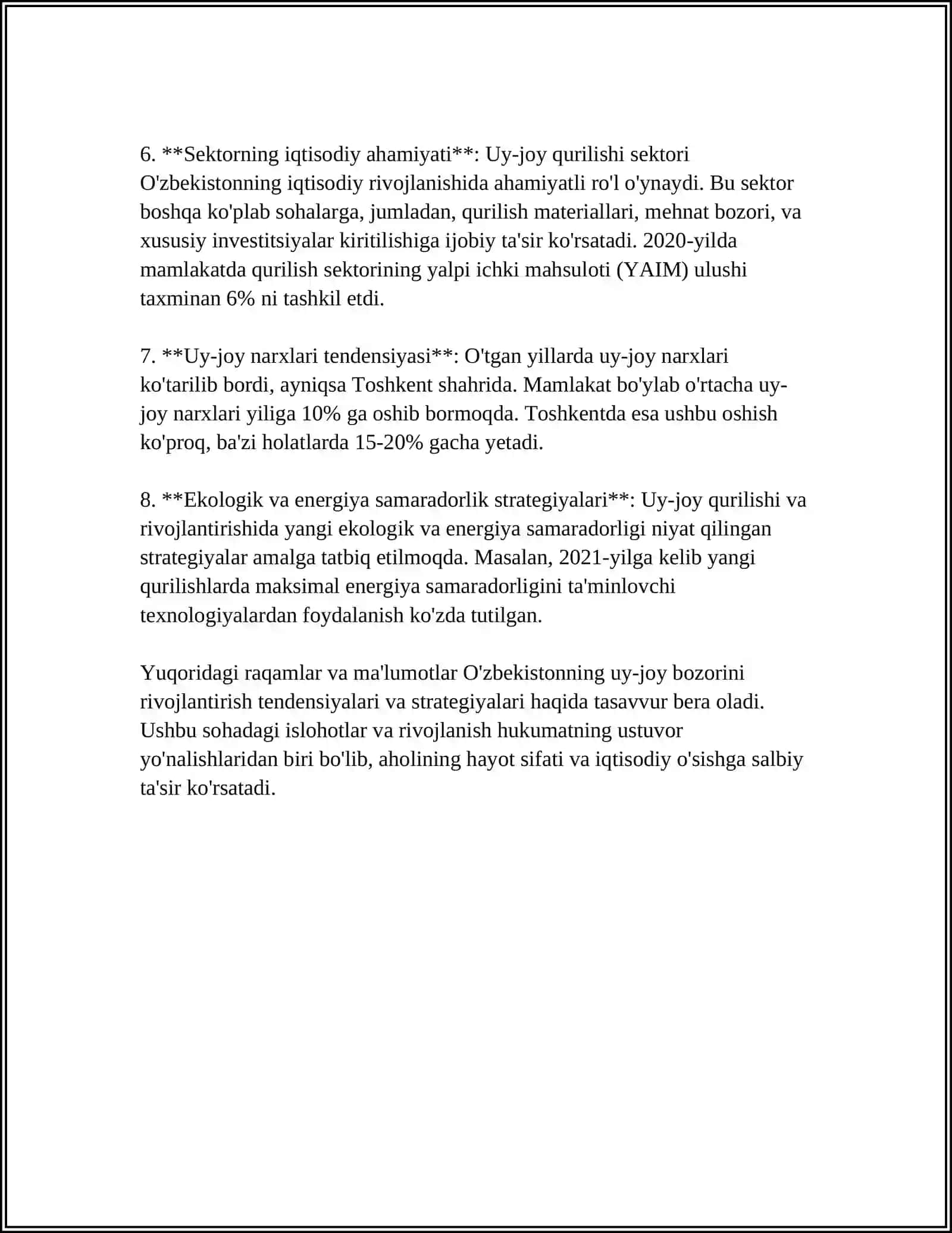 UY JOY SOHASIDAGI KORXONALARNI STRATEGIK BOSHQARISH 4
