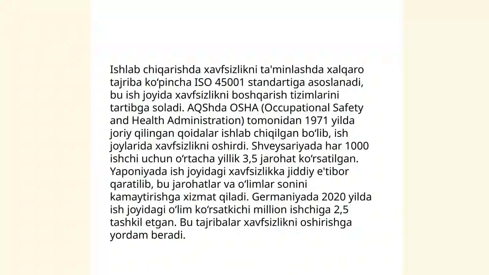 Hayot faoliyati xavfsizligini ta’minlashga oid xalqaro tajriba va izlanishlar taxlili 4
