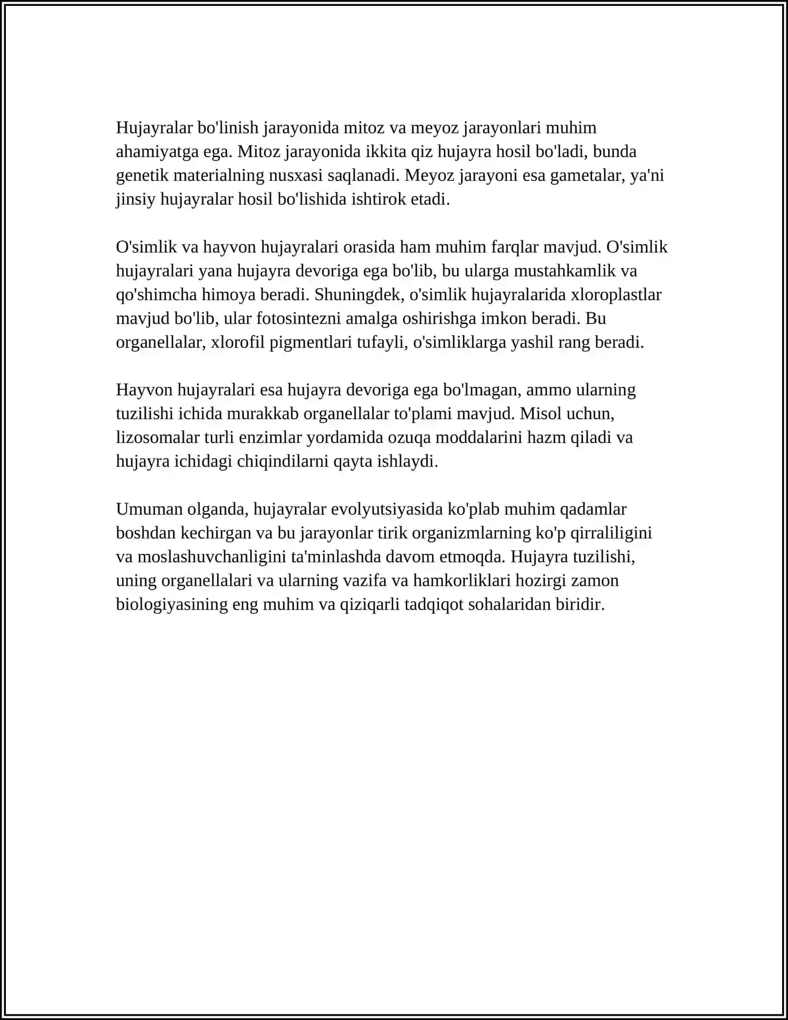 HUJAYRA BIOLOGIYASI 4