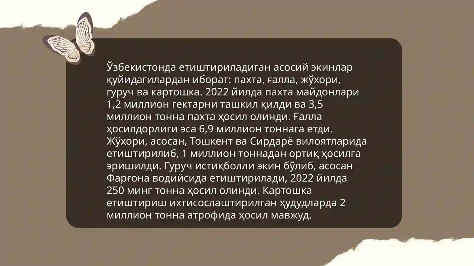 Туркиянинг кишлок хужалиги статистикаси презентацияси 4