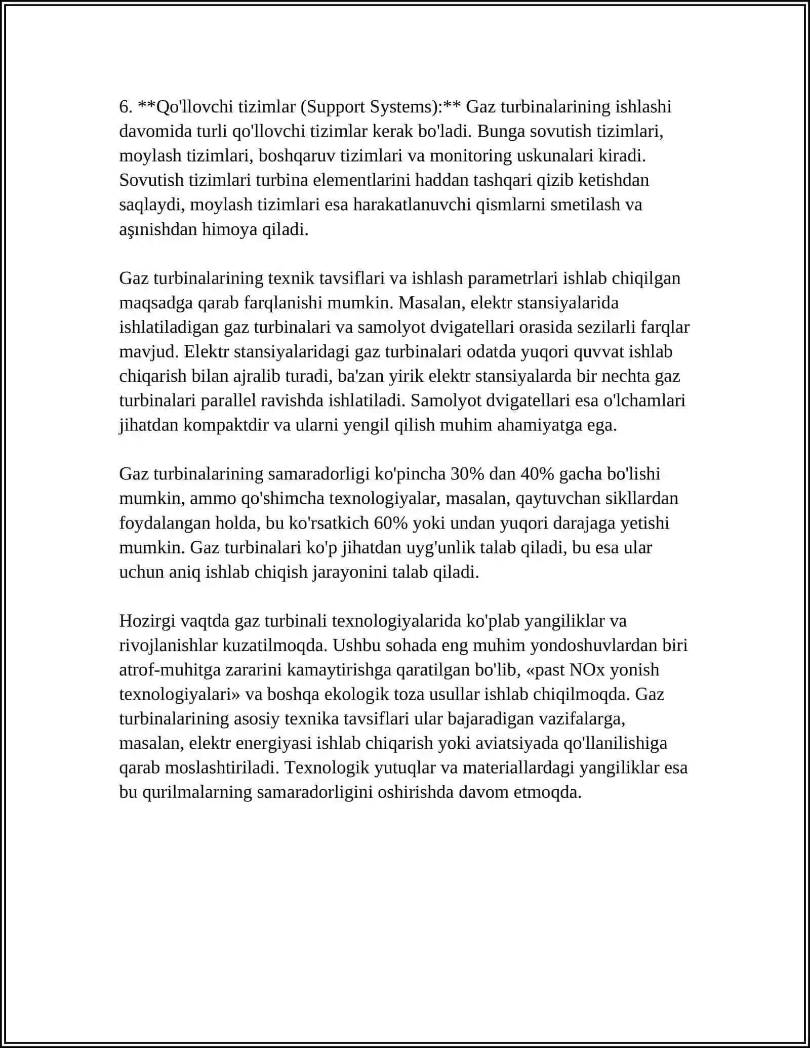 ISSIQLIKNI REGENERASIYALOVCHI GAZ TURBINA QURILMALARI 4
