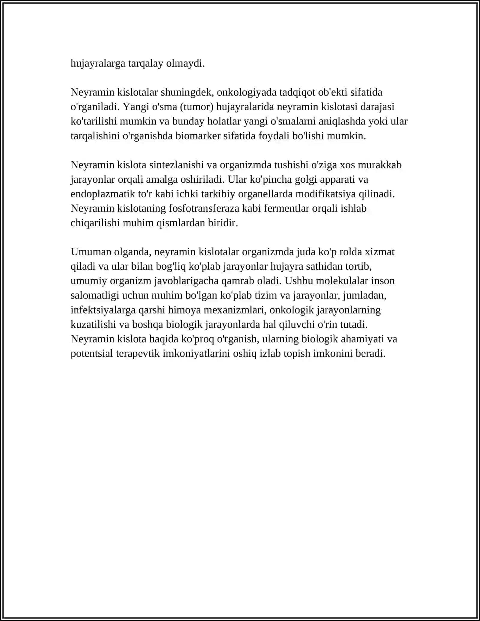 Neyramin Kislota va Uning Xosilalarining Tuzilishi 4