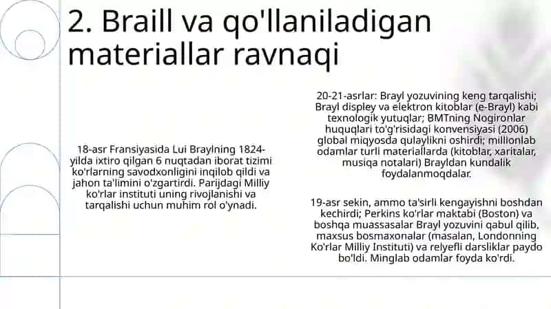 Tiflopedagogikaning rivojlanish tarixi 4