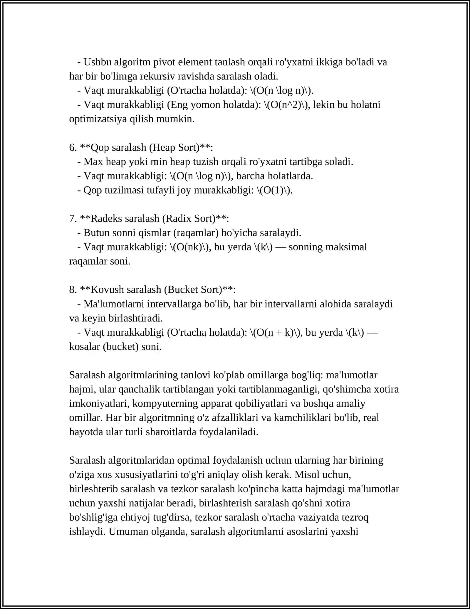 DELPHI DASTURLASH MUHITIDA SARALASH ALGORITMLARINI DASTURLASH TEXNOLOGIYASI 4