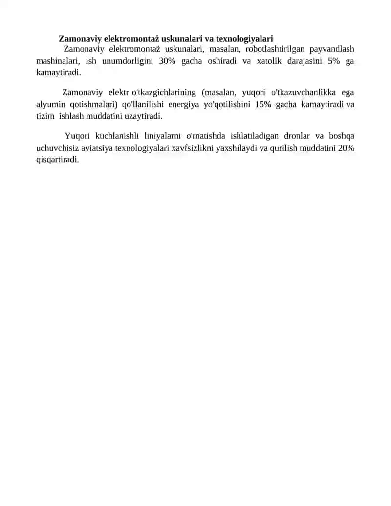 Elektromontazh ishlarini mexanizatsiyalashtirish va industrializatsiyalashtirish 4