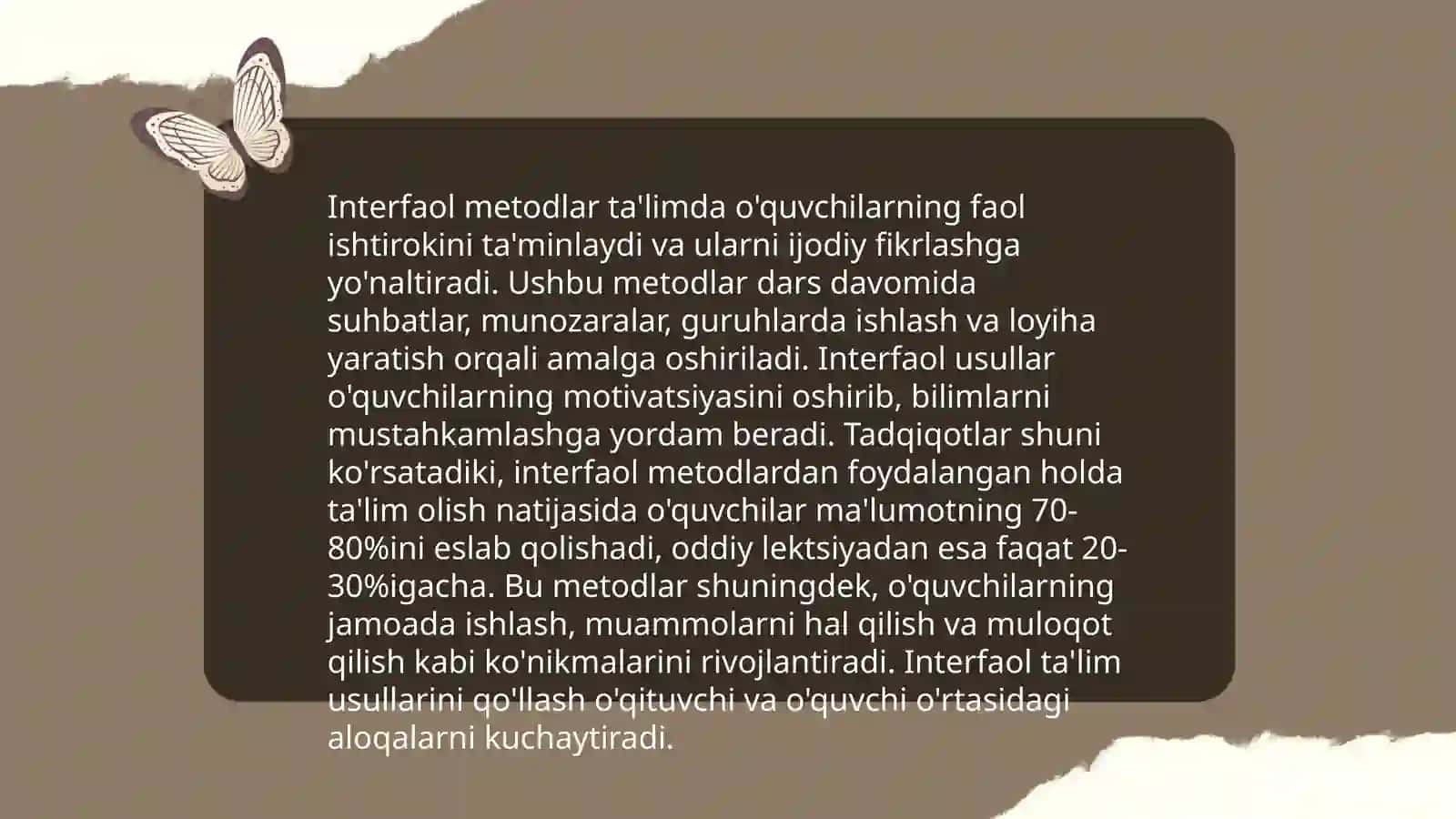 Interfaol metodlar va ularning tasnifi 4
