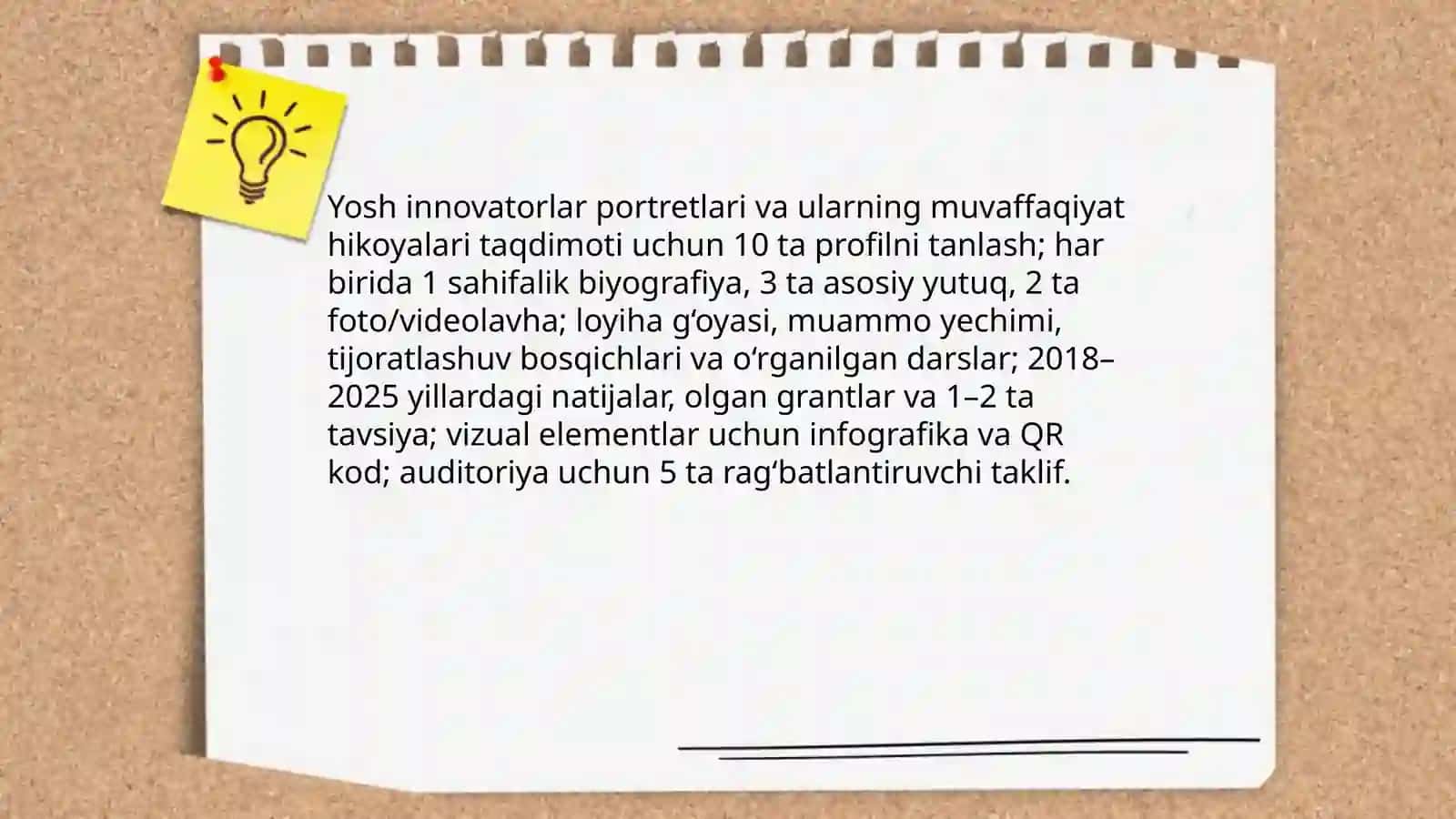 Yoshlar - innovatsion gʻoyalar tashabbuskori: ko‘rgazma uchun kirish paneli 4