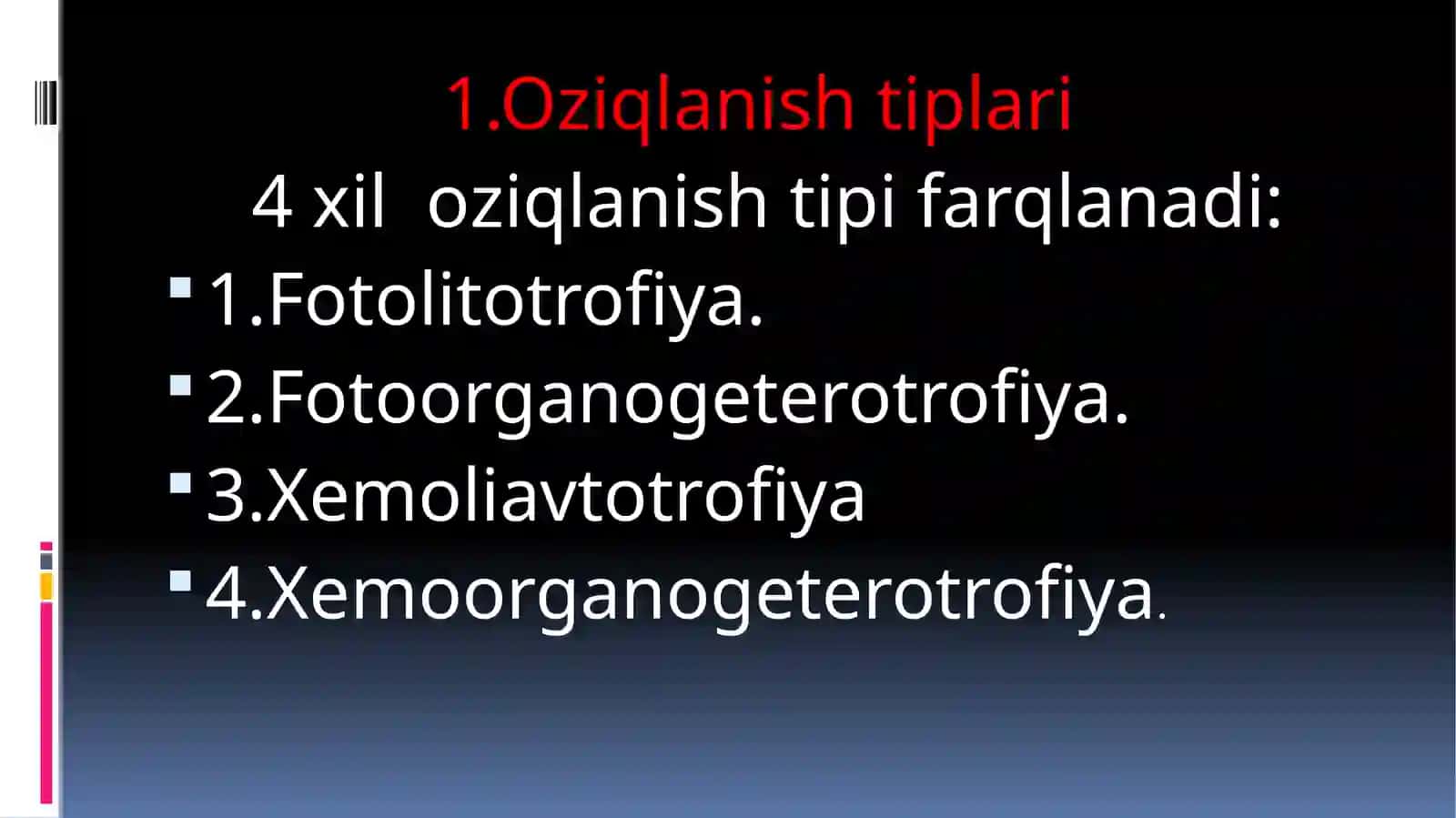 Mikroorganizmlar fiziologiyasi 4