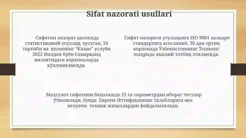 Mahsulot Sifati. Standarlash va sertifikatsiyalash 4
