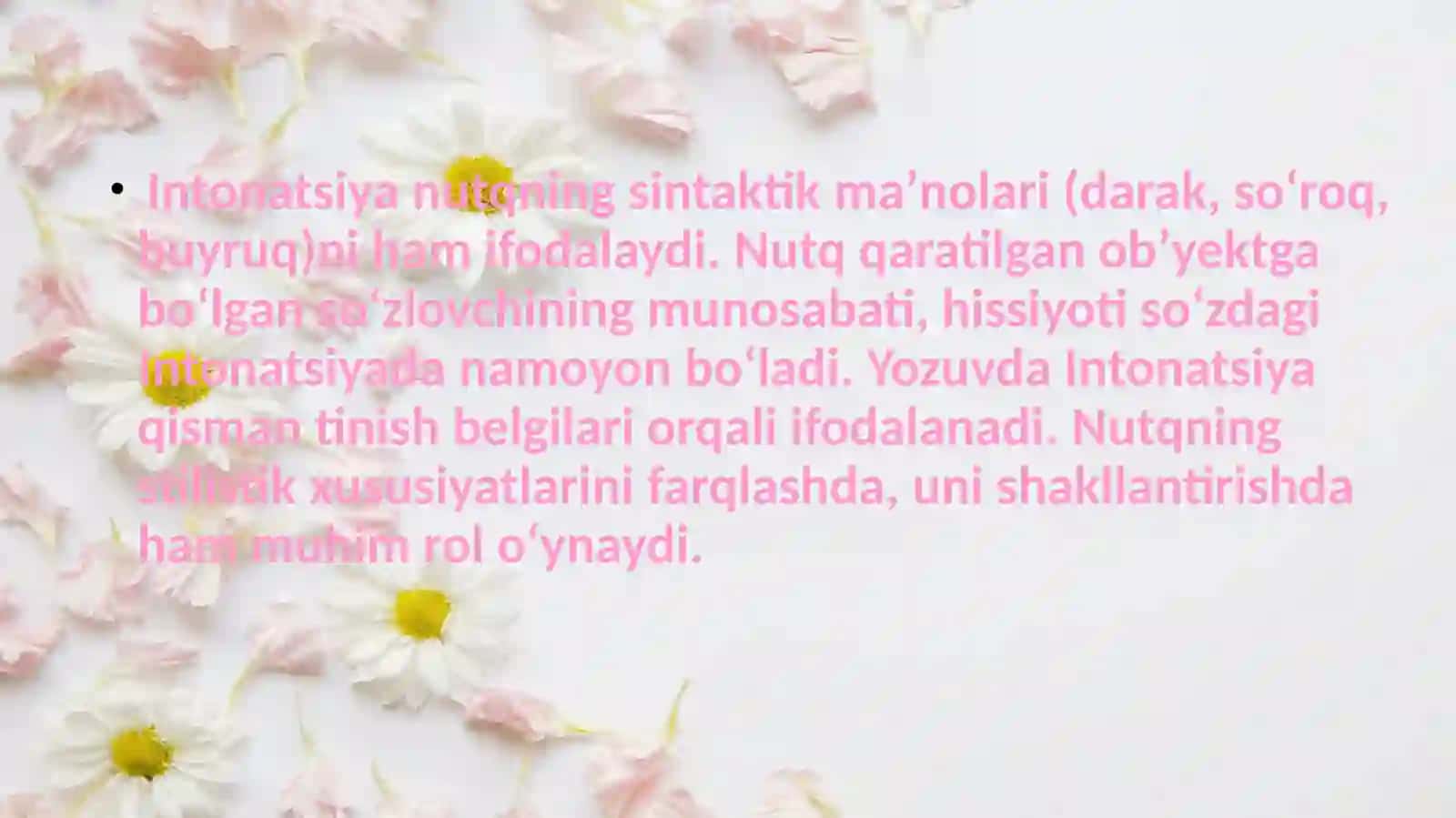 Intonatsiya,so`z  va  gap  urg`usining   ifodali  o`qishdagi  o`rni.Pauza  turlari 4