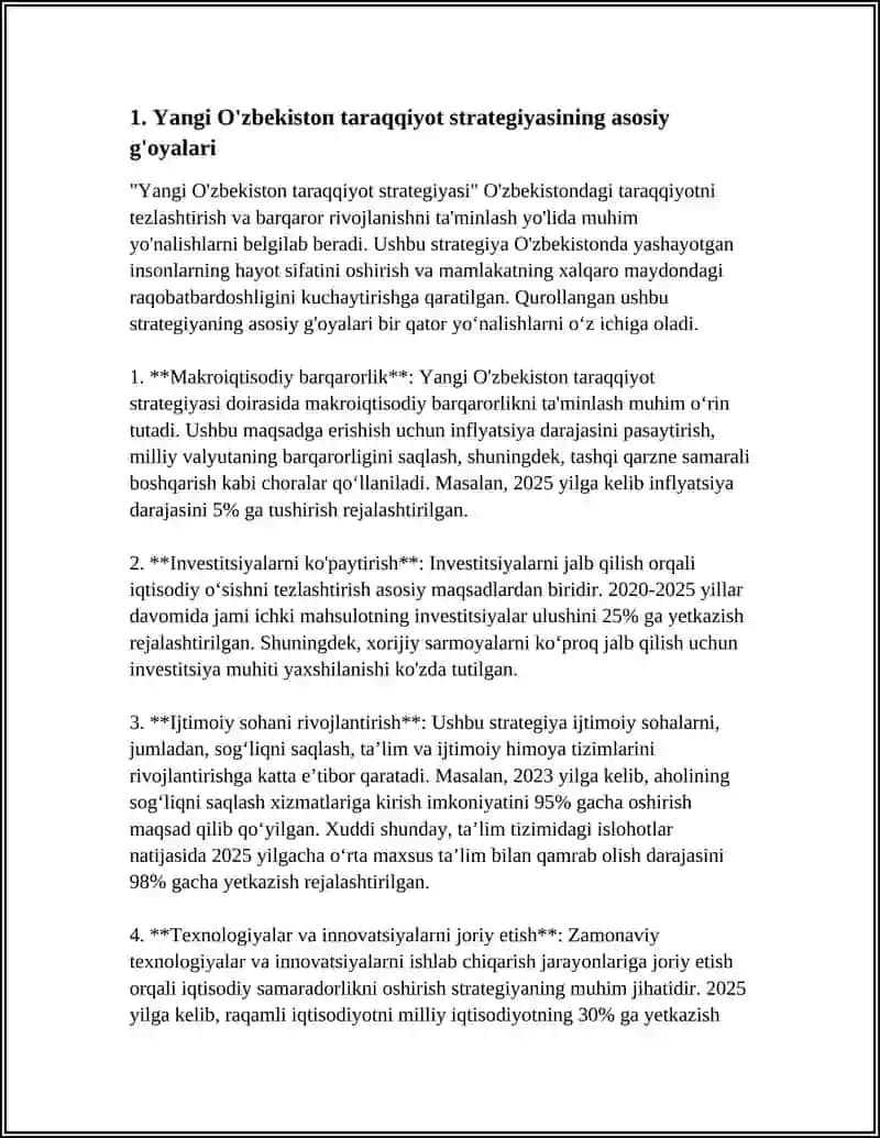 Yangi O'zbekistonning Taraqqiyot Strategiyasi 4