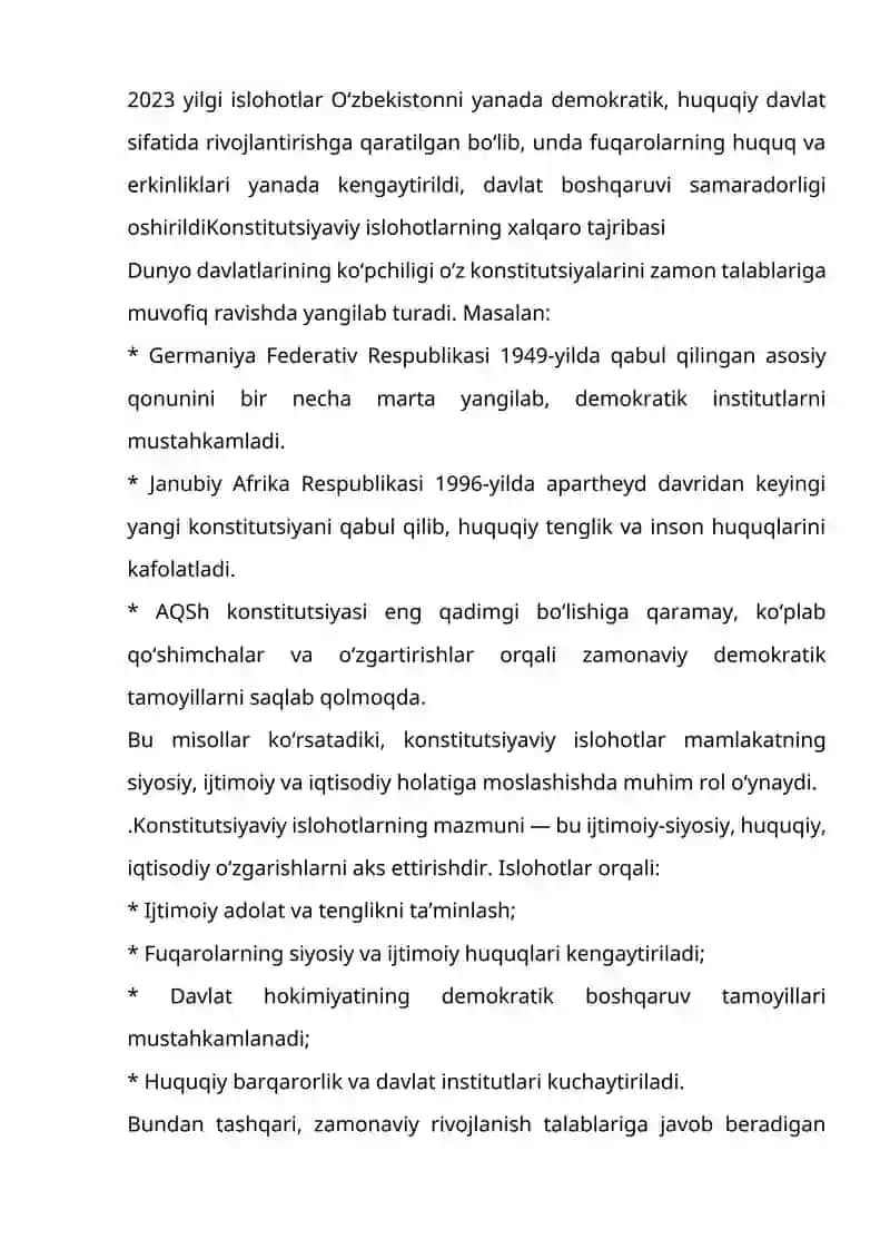KONSTITUTSIYAVIY ISLOHOTLAR HAMDA ULARNING MAZMUN-MOHIYATI 4