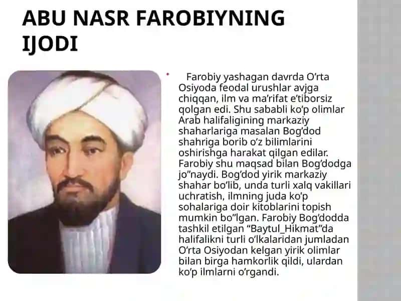 Abu nasr Farobiy va G’azoliyning falsafa faniga oid qarashlari 4