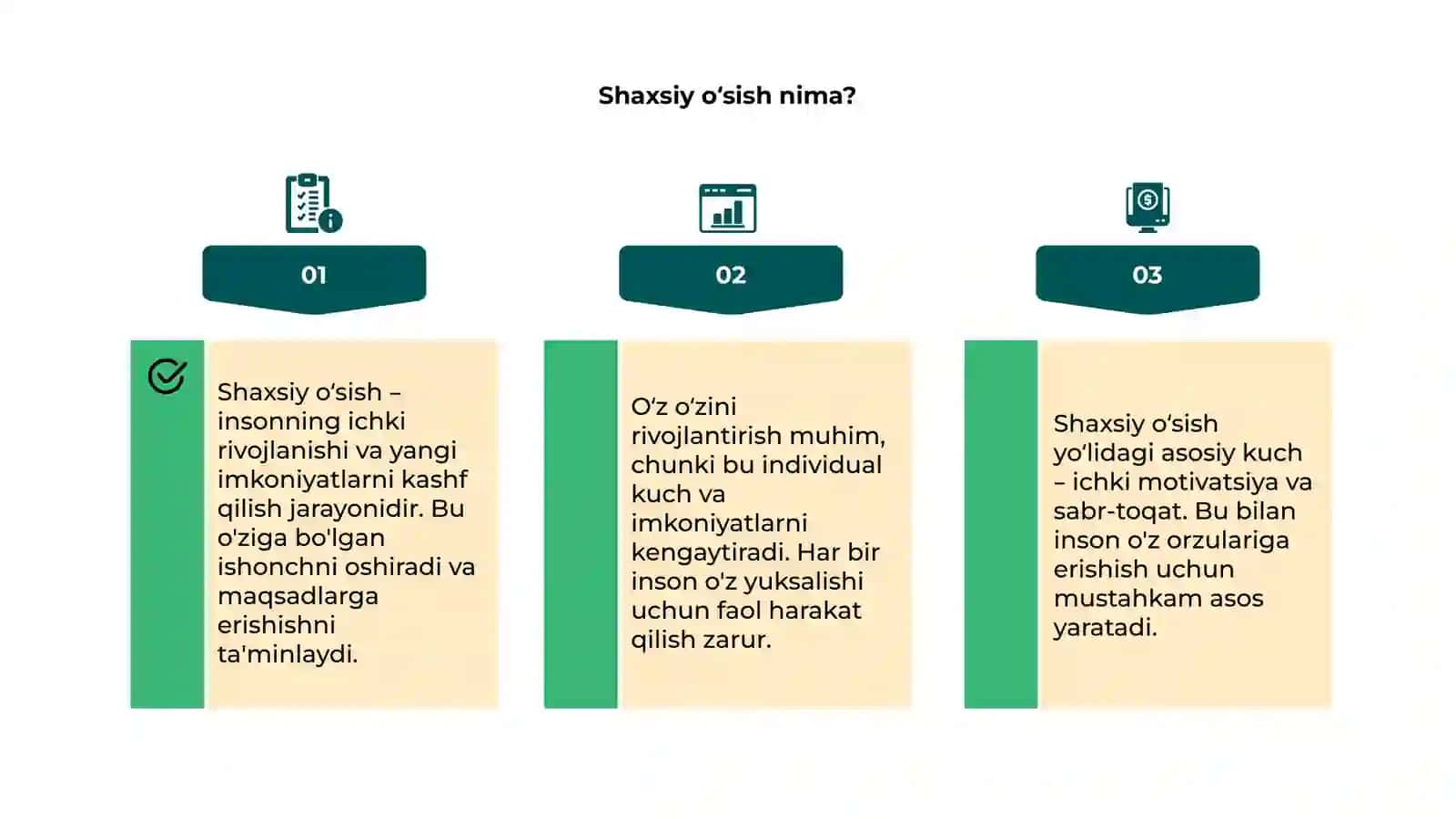Oʻz oʻzini rivojlantirish:shaxsiy oʻsish yoʻlidagi kuch 4