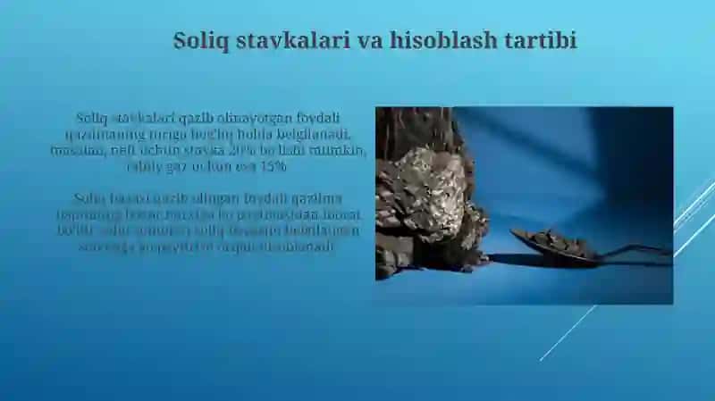 Foydali qazilmalarni qazib olish solig'ining asosiy tushunchalari 4