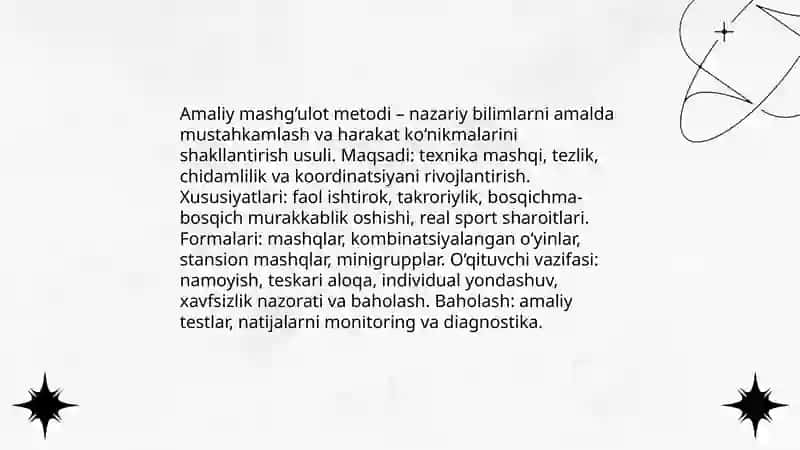 Jismoniy tarbiya darslarida qoʻllaniladigan jismoniy tarbiya metodlari 4