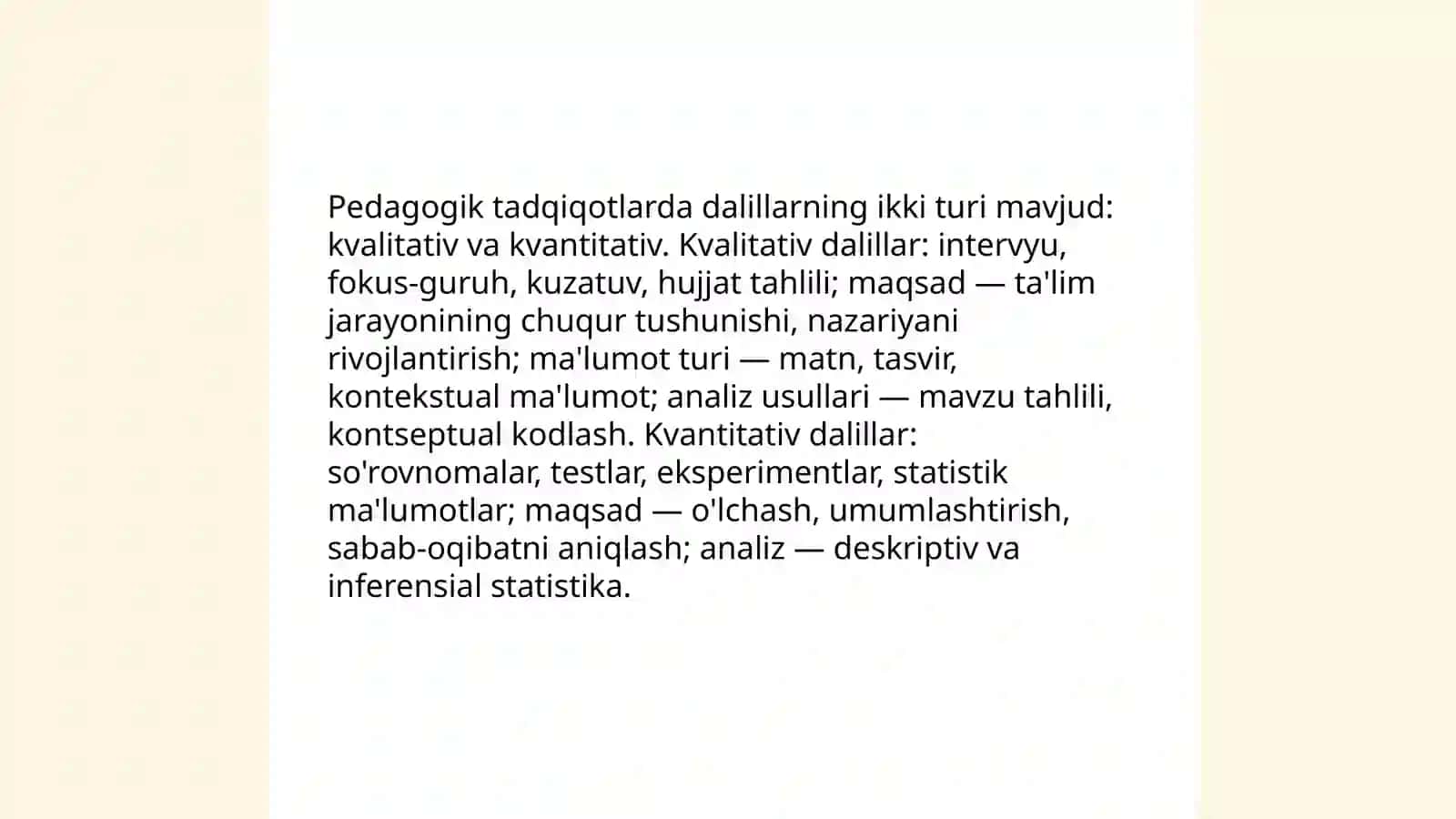 Pedagogik tadqiqotlarda ilmiy dalillar va ularning roli 4