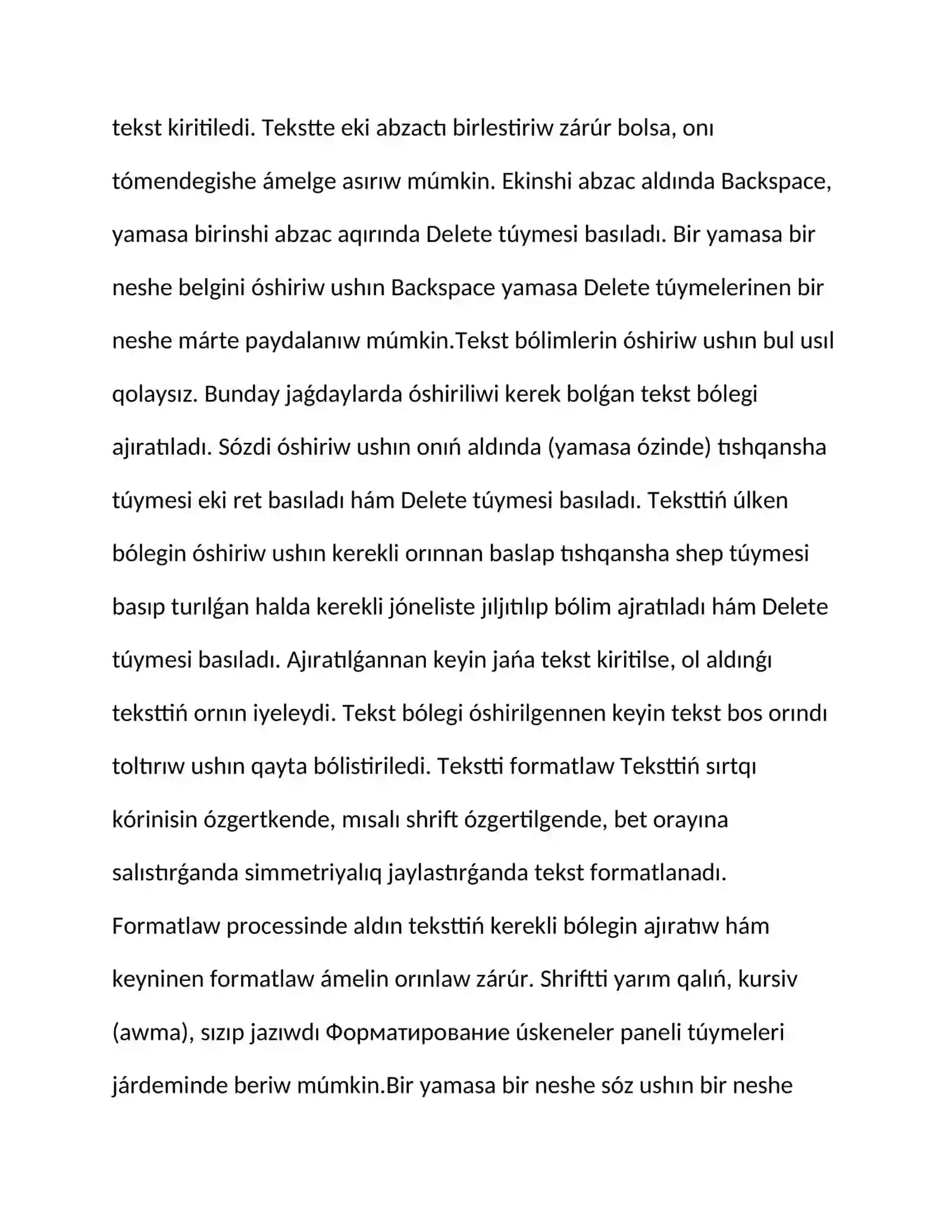 MS Word tekst korrektor programması 4