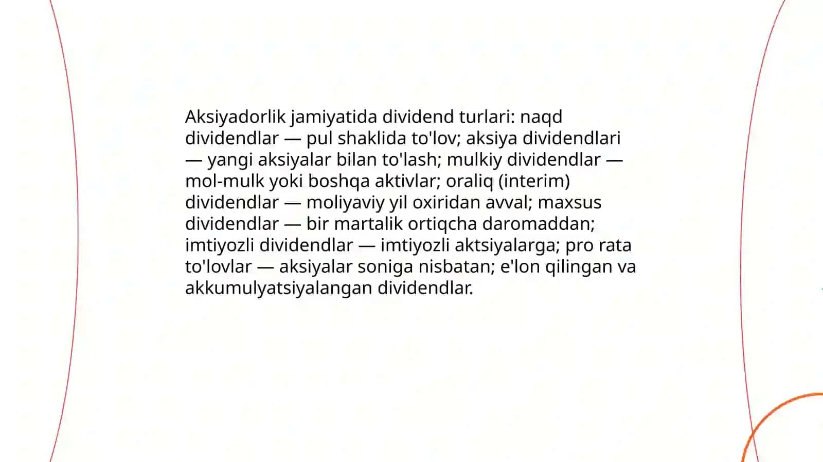 Aksiyadorlik Jamiyatida dividend siyosati 4