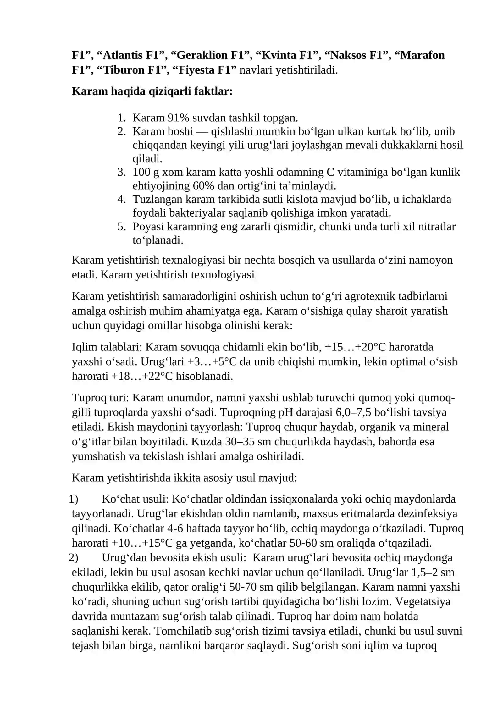 O‘ZBEKISTON QISHLOQ XO‘JALIGIDA KARAM MAHSULOTINI YETISHTIRISH VA EKSPORT QILISH 4