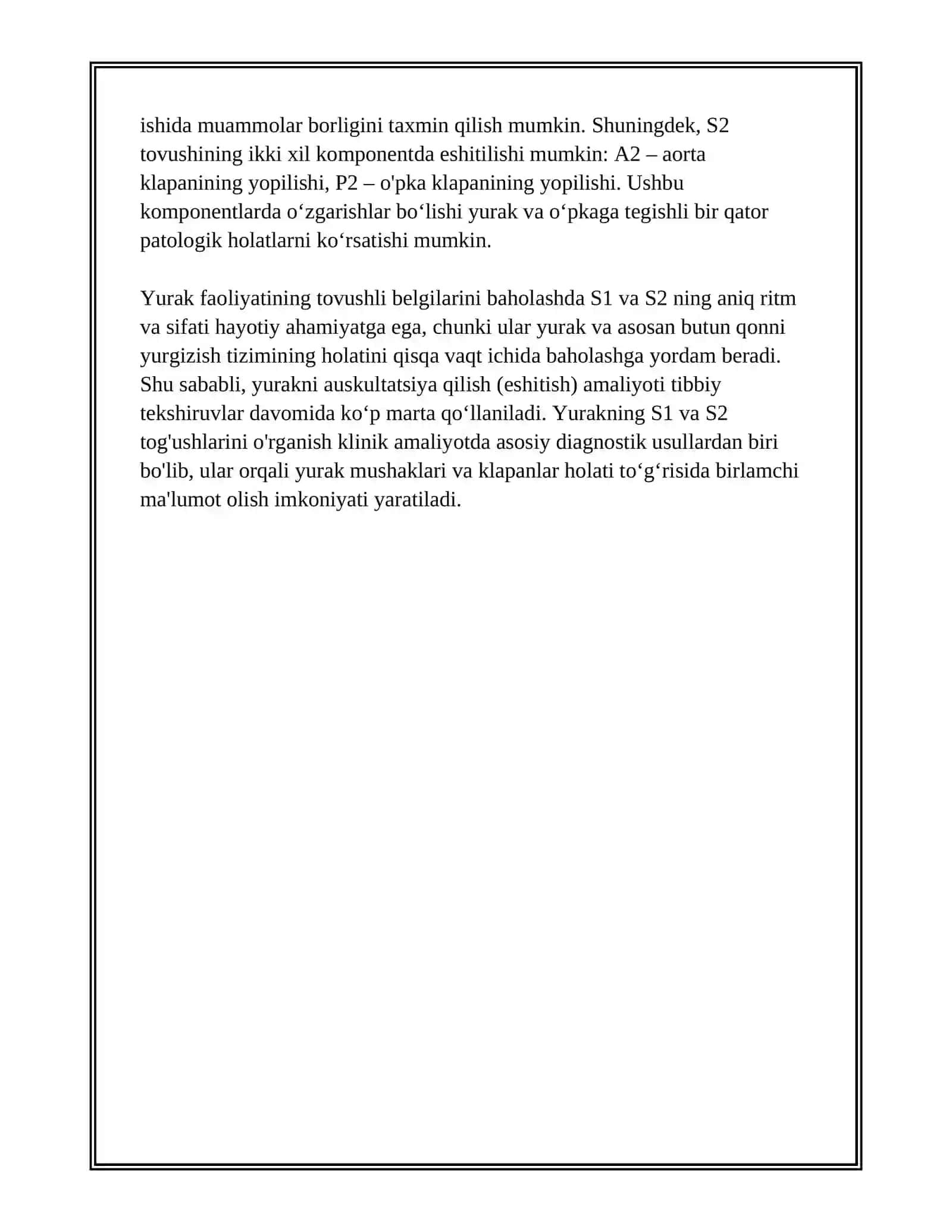 Yurak Faoliyatining Tovushli Belgilari 4