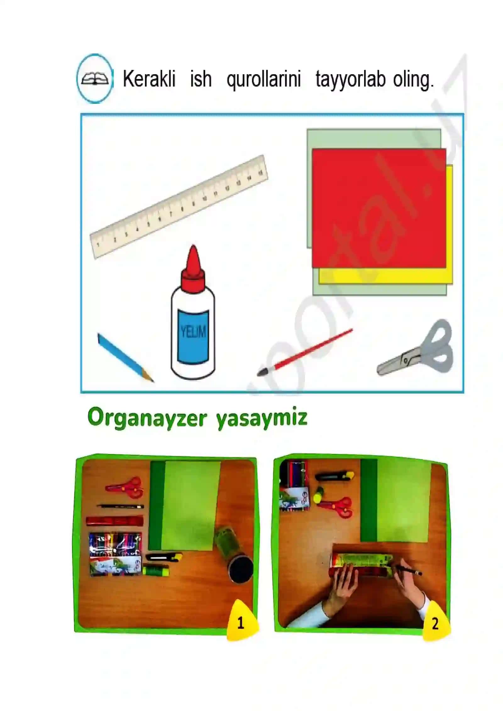 2-sinf Texnologiya ORGANAYZER YASAYMIZ dars ishlanma 4-chorak 4