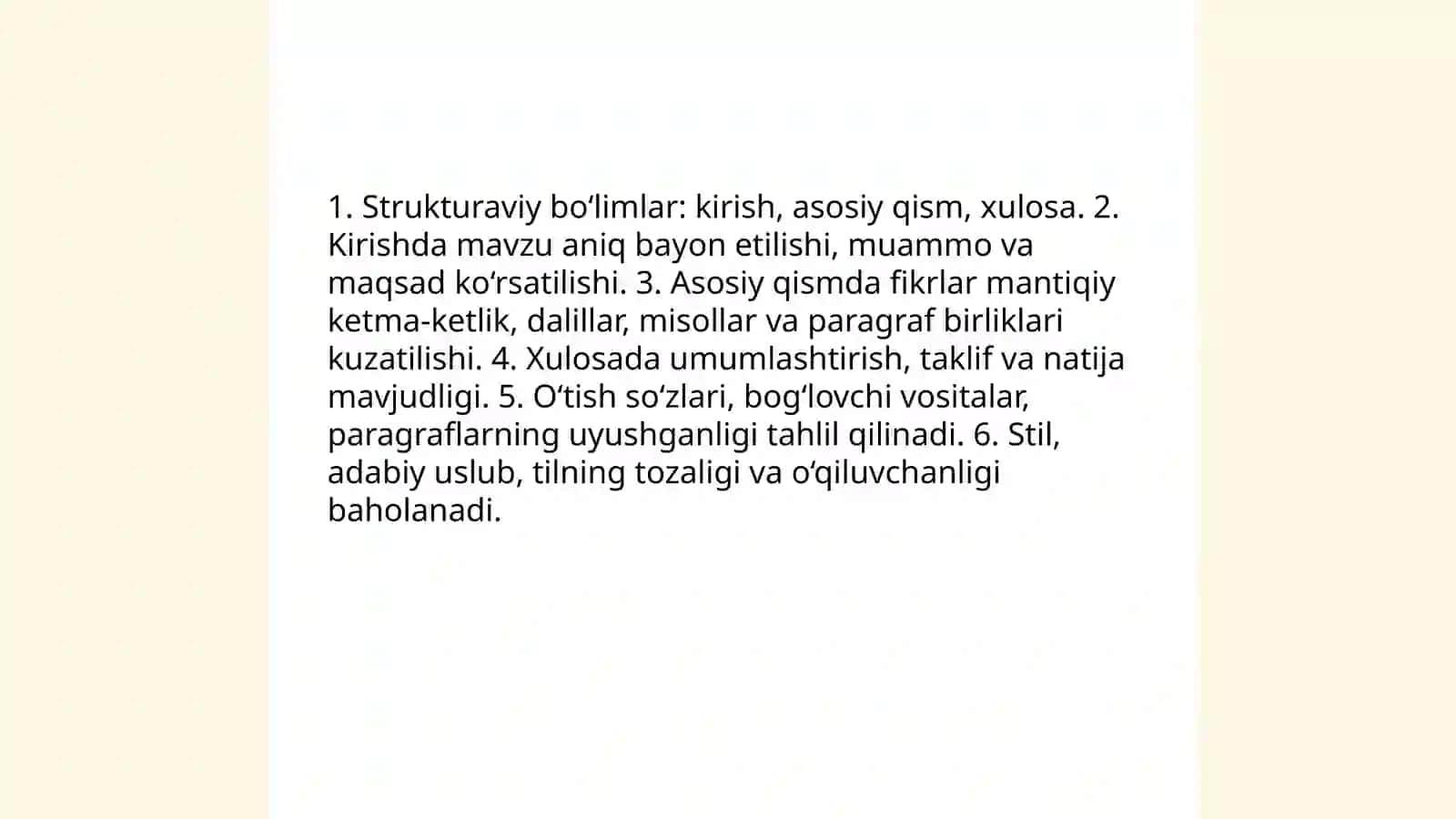 Ijodiy bayonga taqriz yozish 4