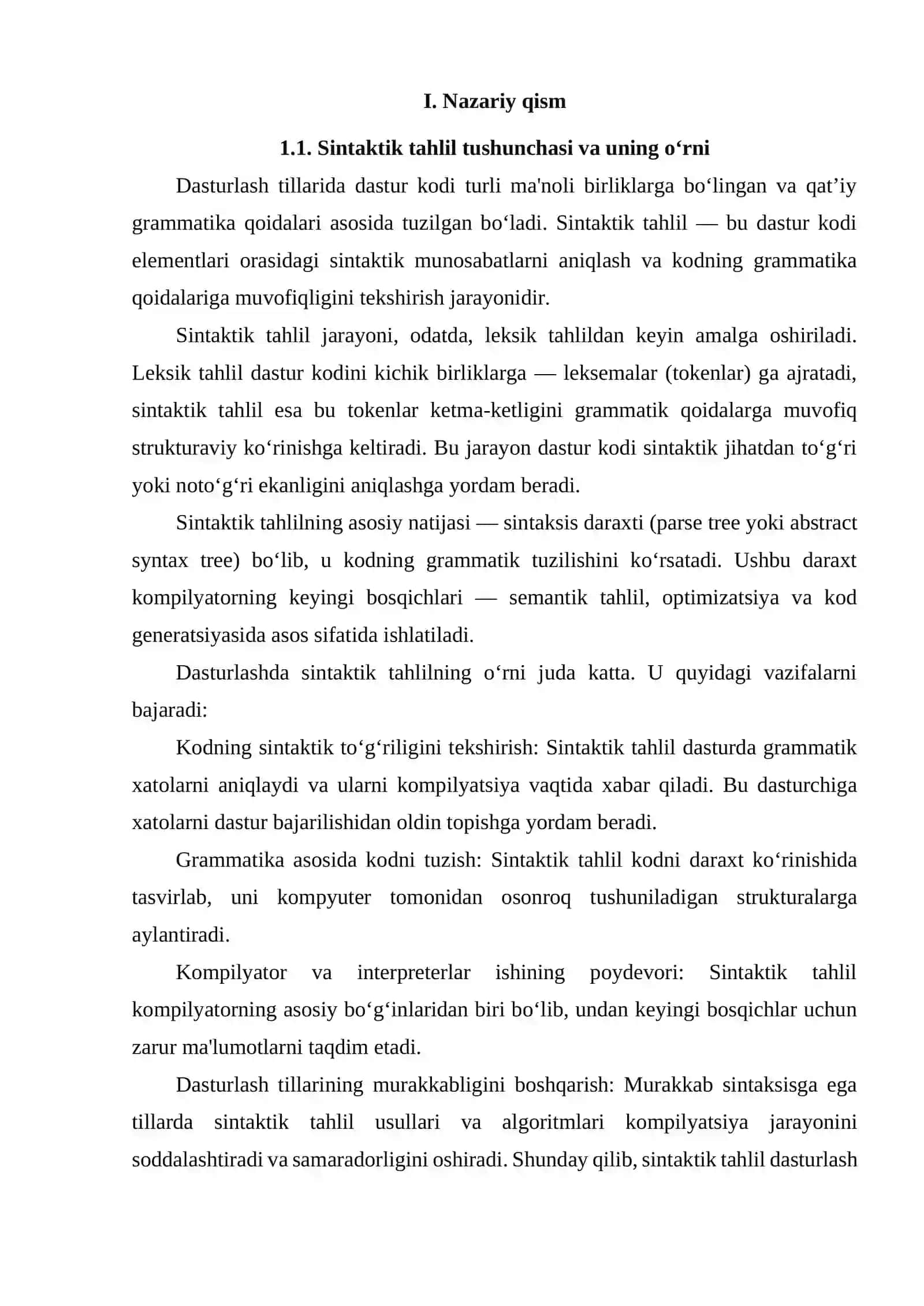 Sintaktik tahlil usullari va algoritmlari 4