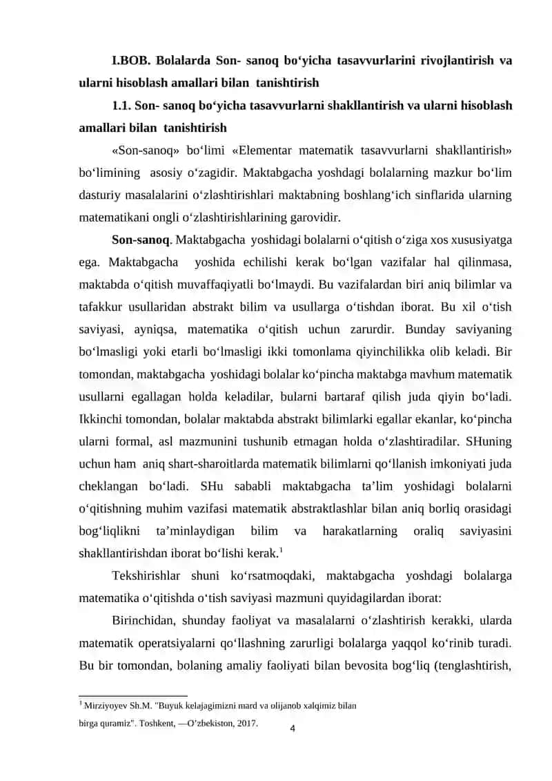 Bolalarda sanoq haqida va butun sonlar qatori haqida tasavvurlarini rivojlantirishning pedagogik asoslari 4