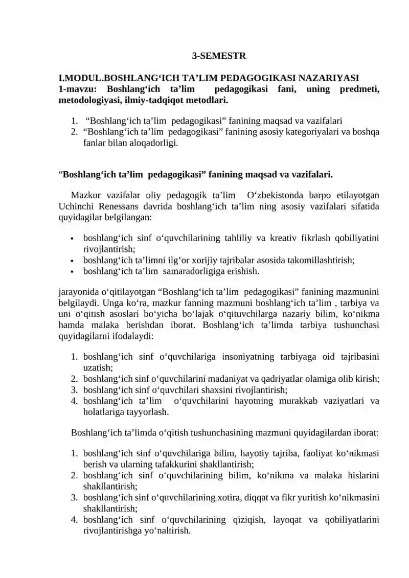 Boshlang'ich ta'lim pedagogikasi 4
