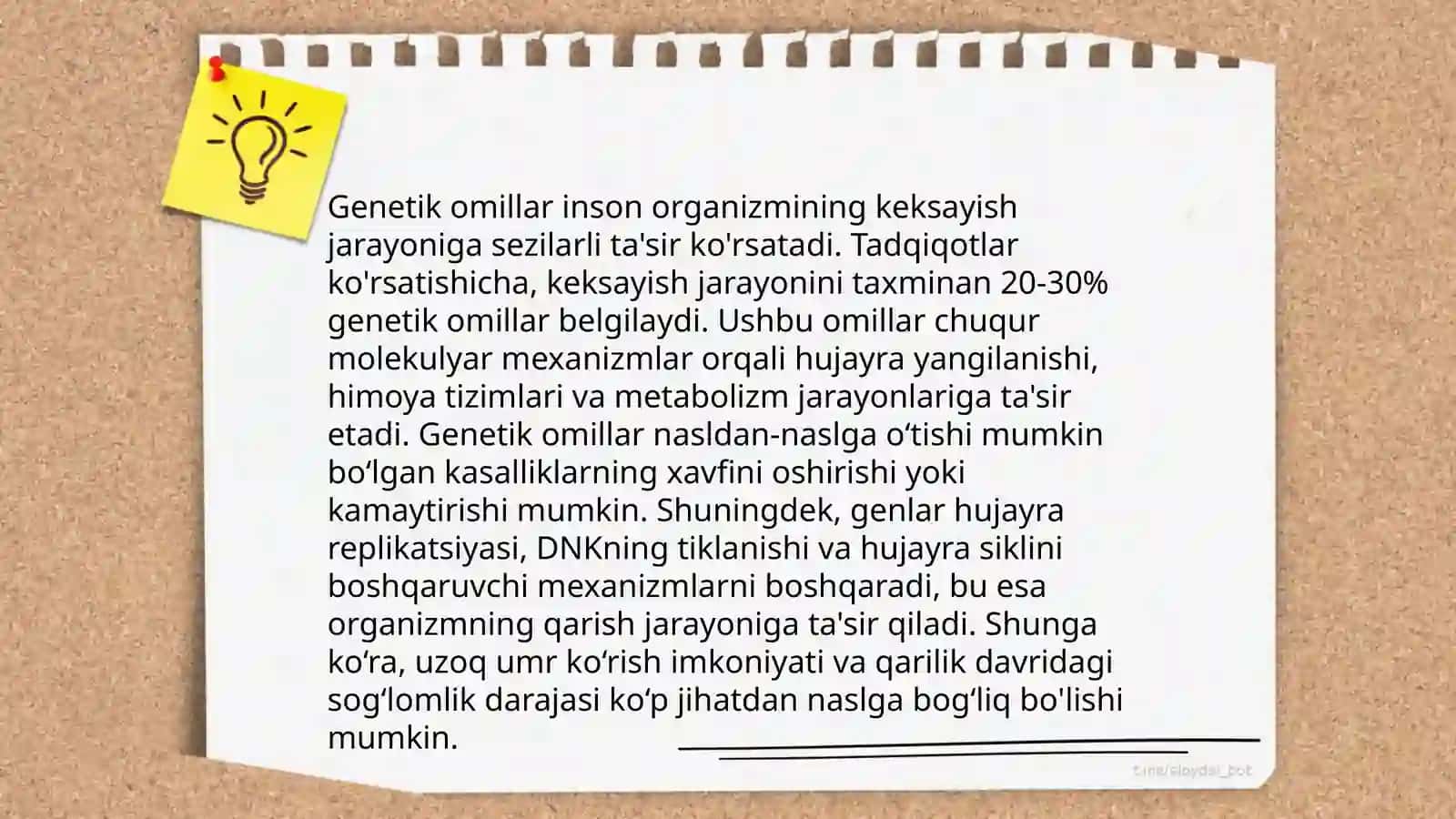 Organizmdagi keksayish davridagi o'zgarishlar 4